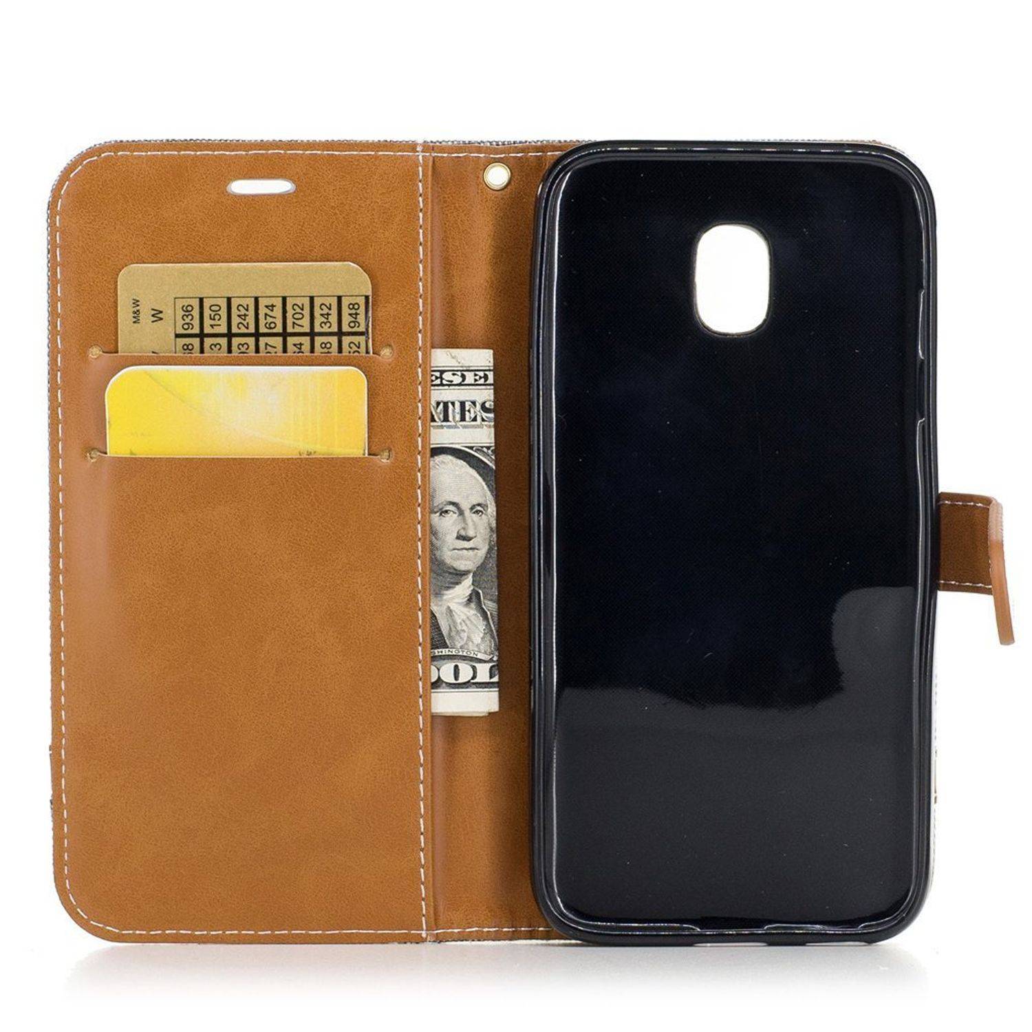 Samsung Galaxy J5 (2017) Handyhülle Bookcover Grau