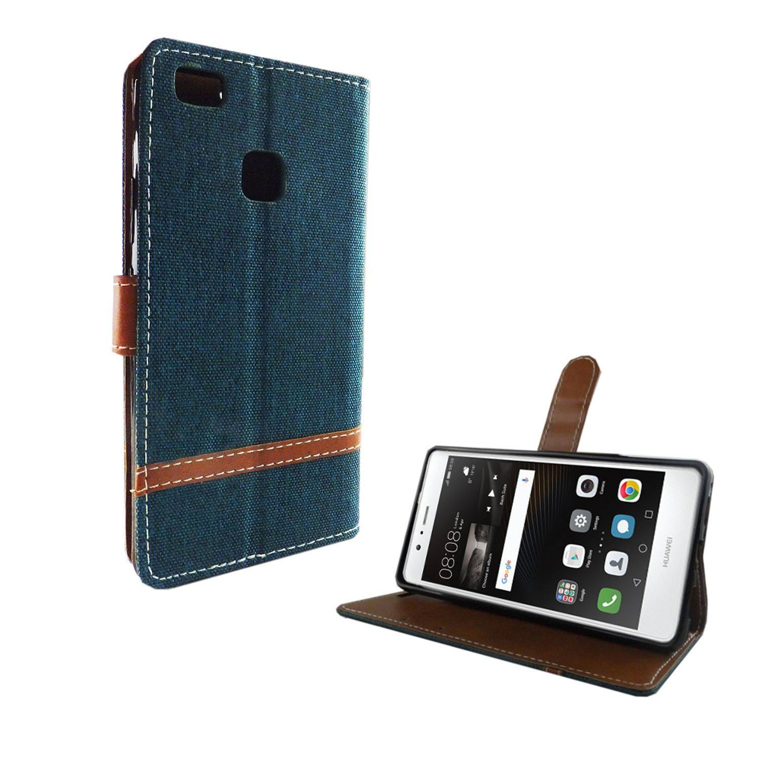 Huawei P9 Lite Handyhülle Bookcover Grün