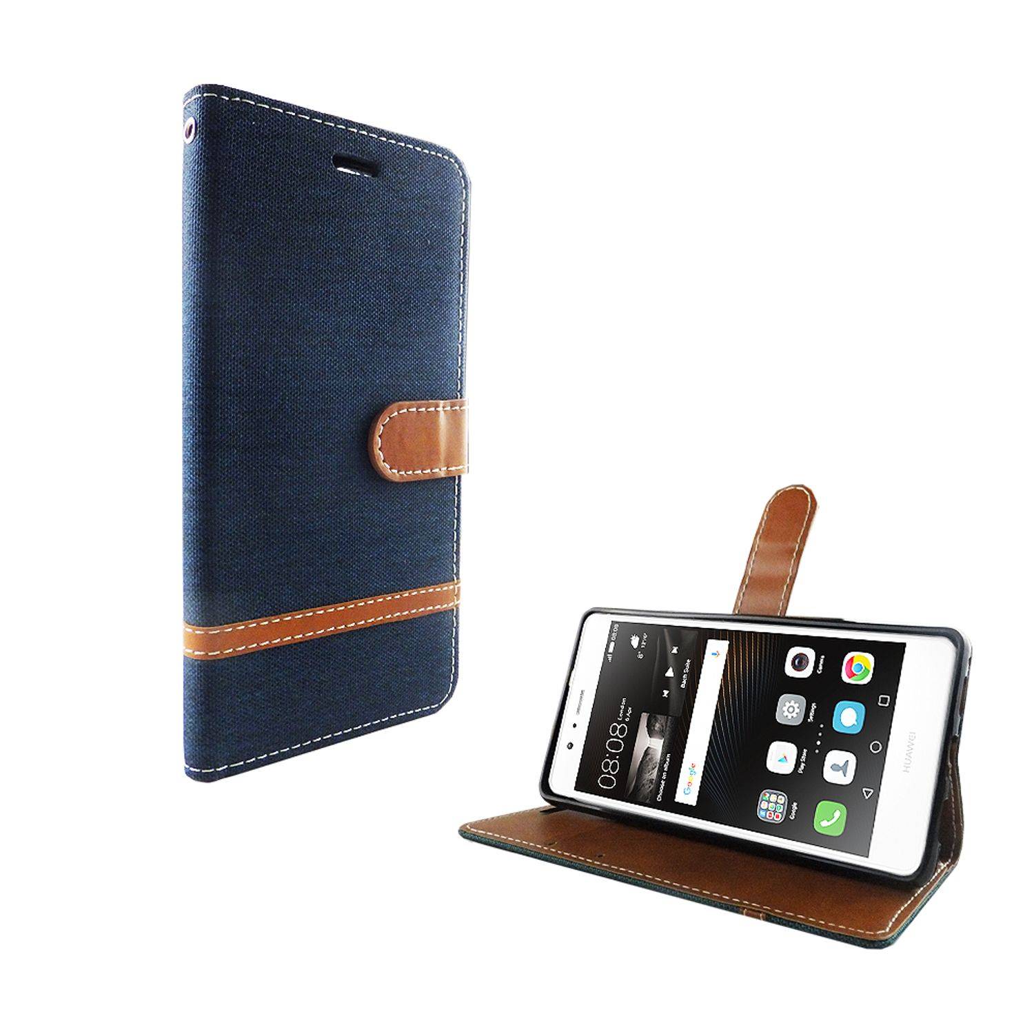 Huawei P9 Lite Handyhülle Bookcover Blau