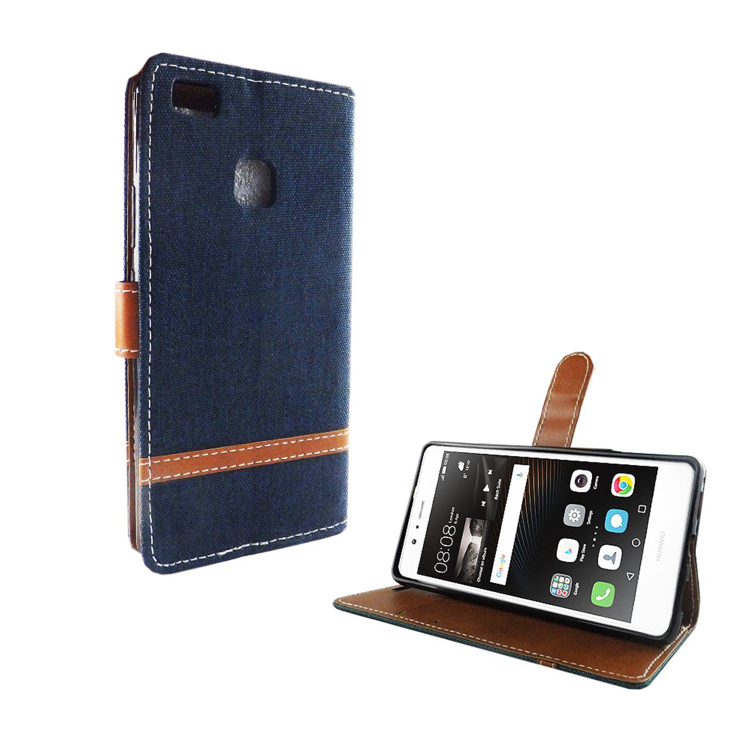 Huawei P9 Lite Handyhülle Bookcover Blau