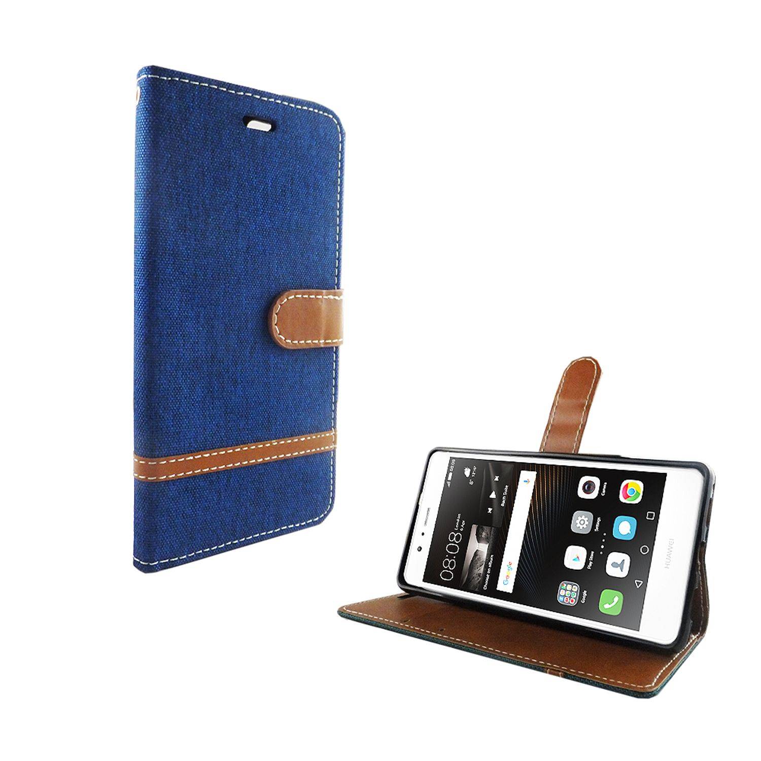 Huawei P9 Lite Handyhülle Bookcover Blau