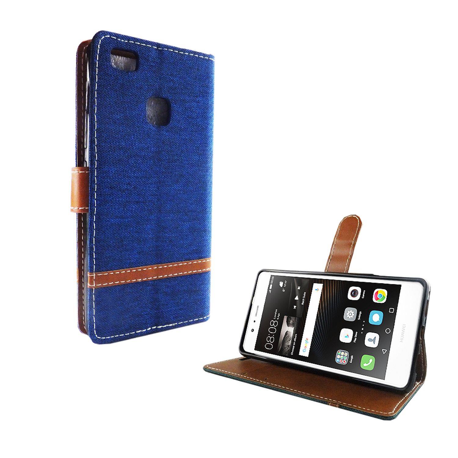 Huawei P9 Lite Handyhülle Bookcover Blau