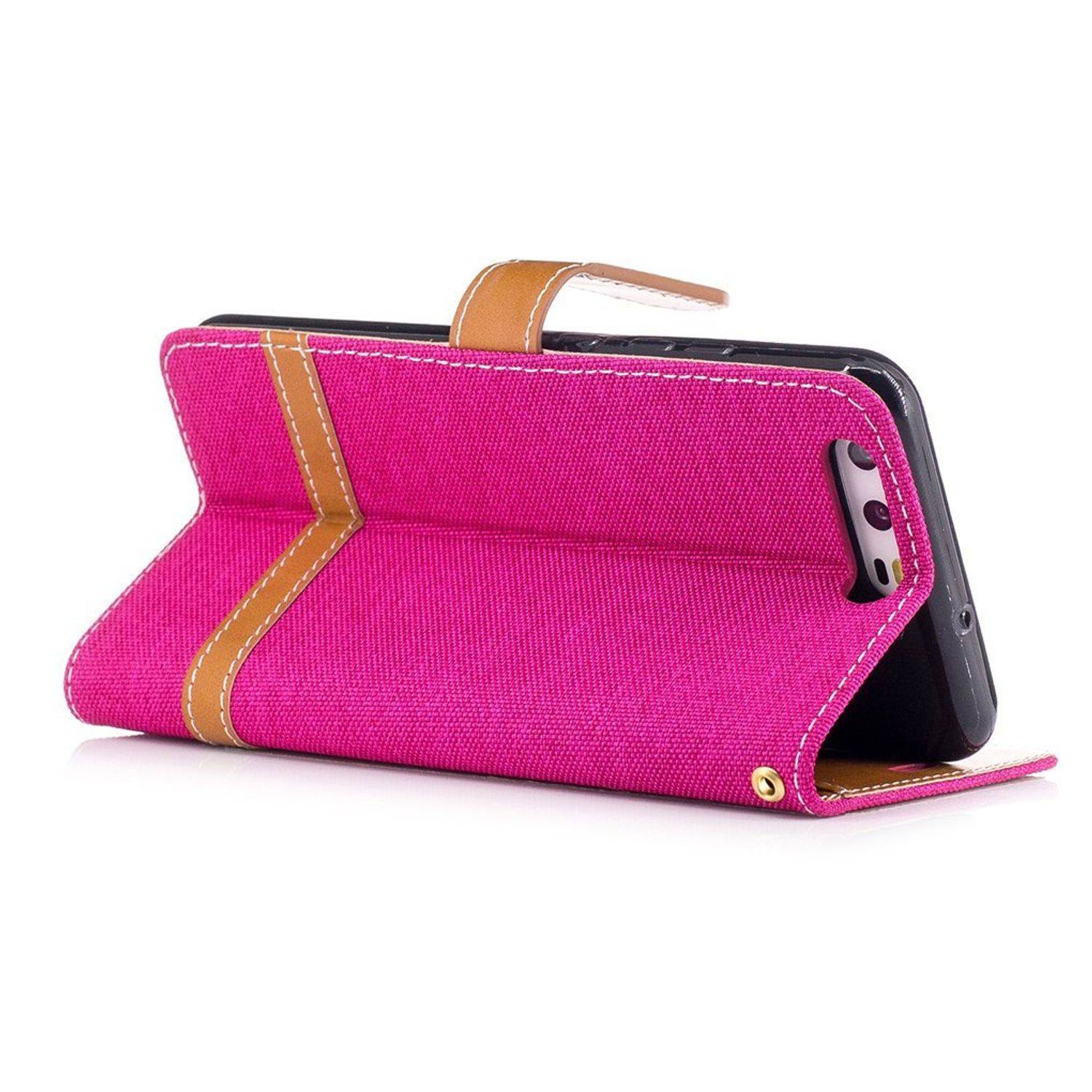 Huawei P10 Handyhülle Bookcover Rosa