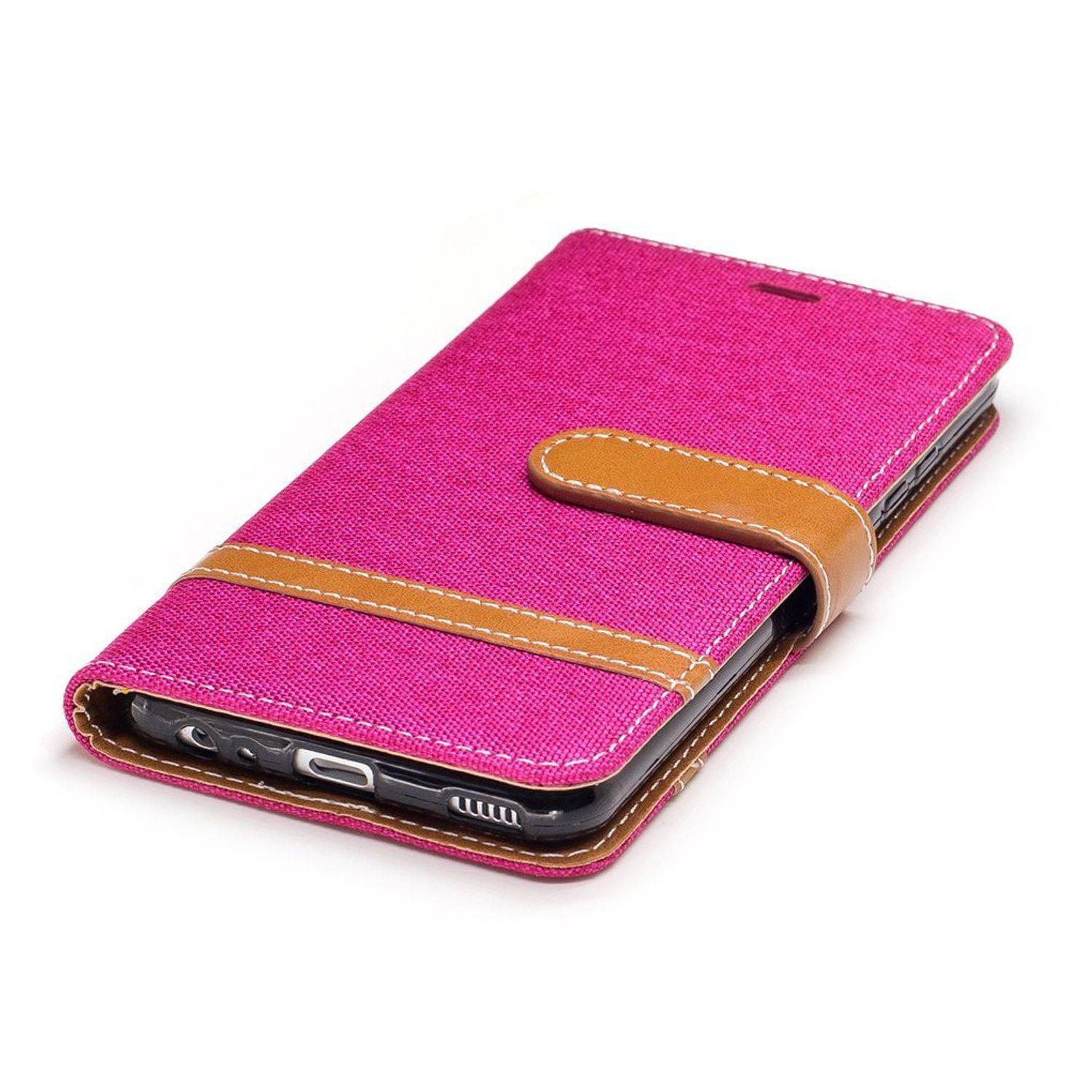Huawei P10 Handyhülle Bookcover Rosa