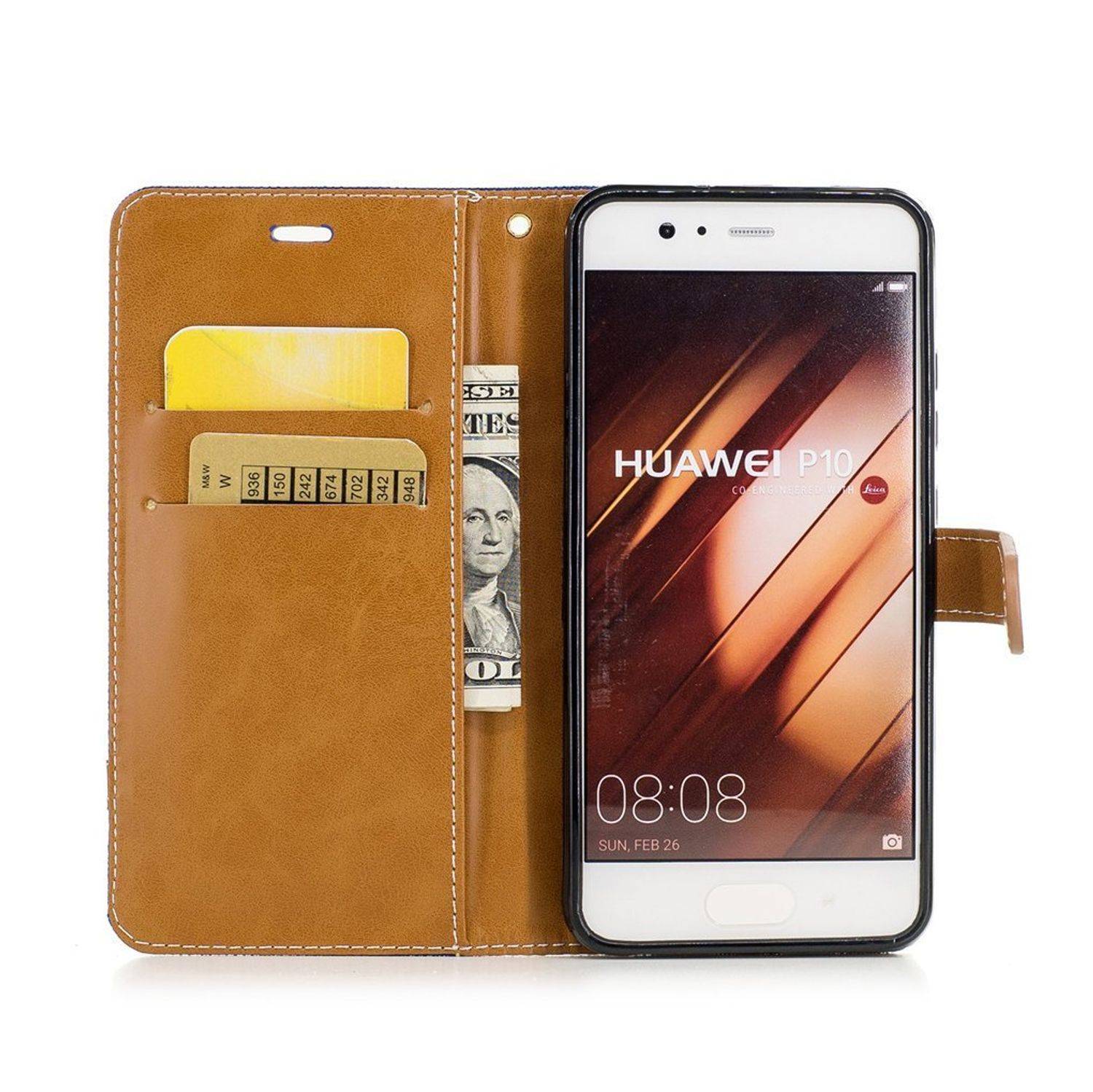 Huawei P10 Handyhülle Bookcover Blau