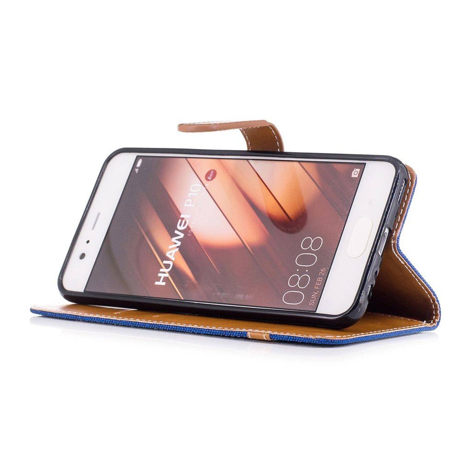Huawei P10 Handyhülle Bookcover Blau