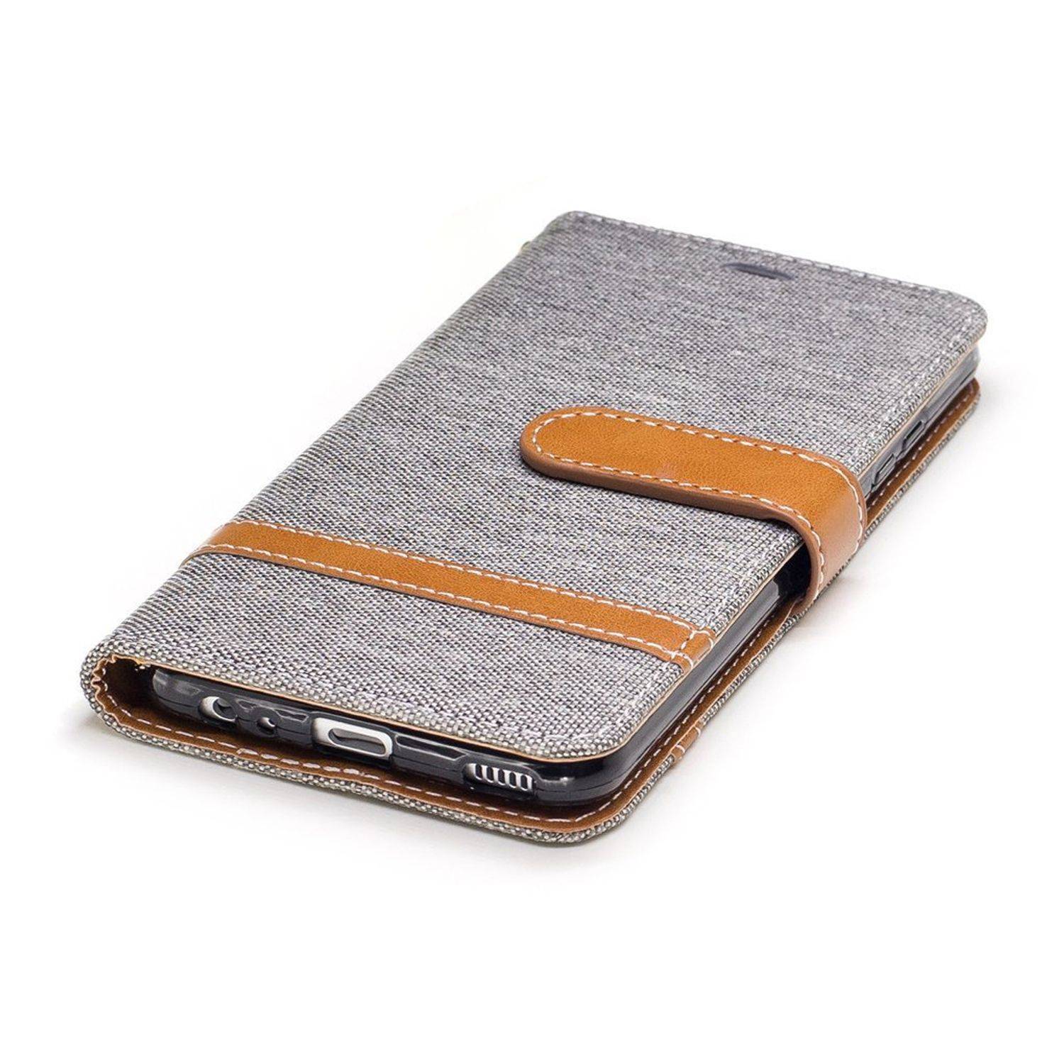 Huawei P10 Handyhülle Bookcover Grau