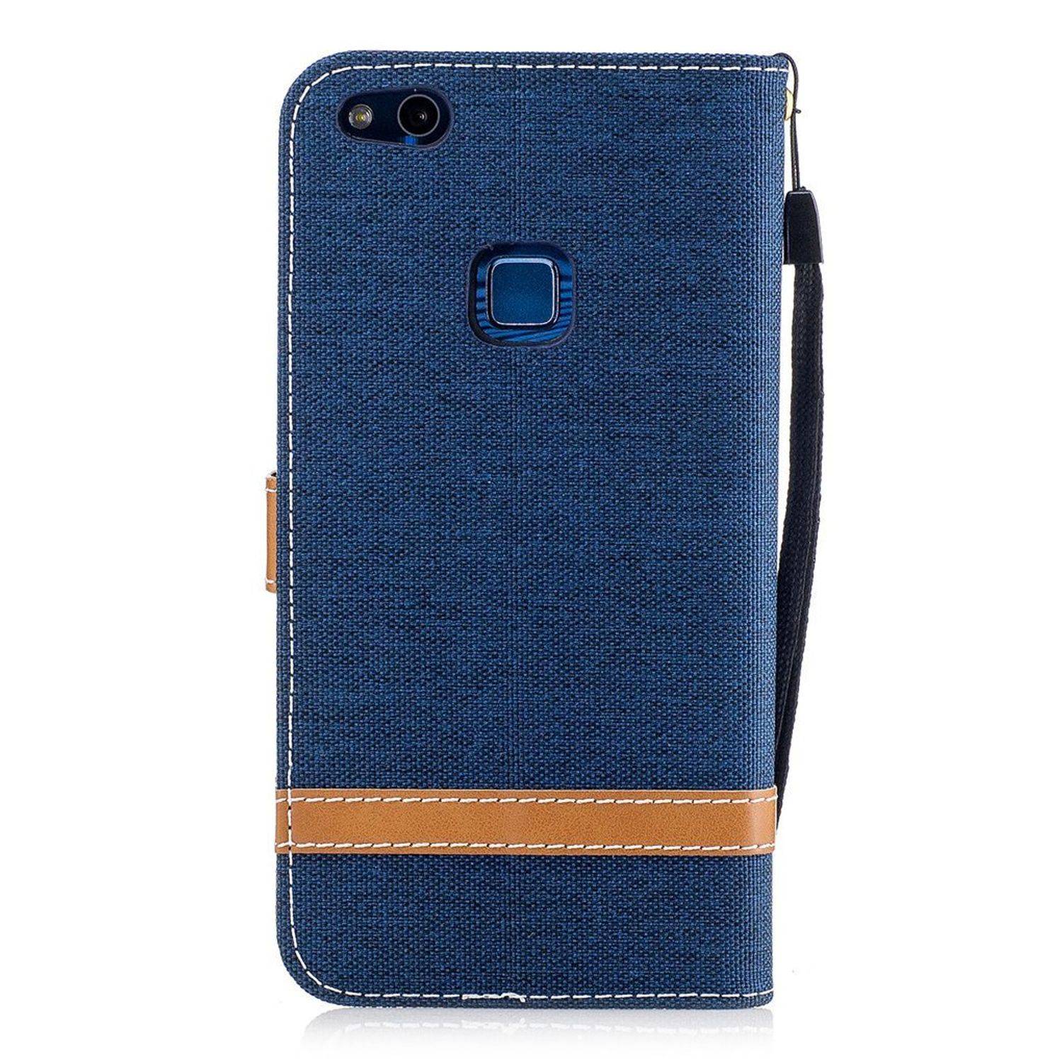 Huawei P10 Lite Handyhülle Bookcover Blau