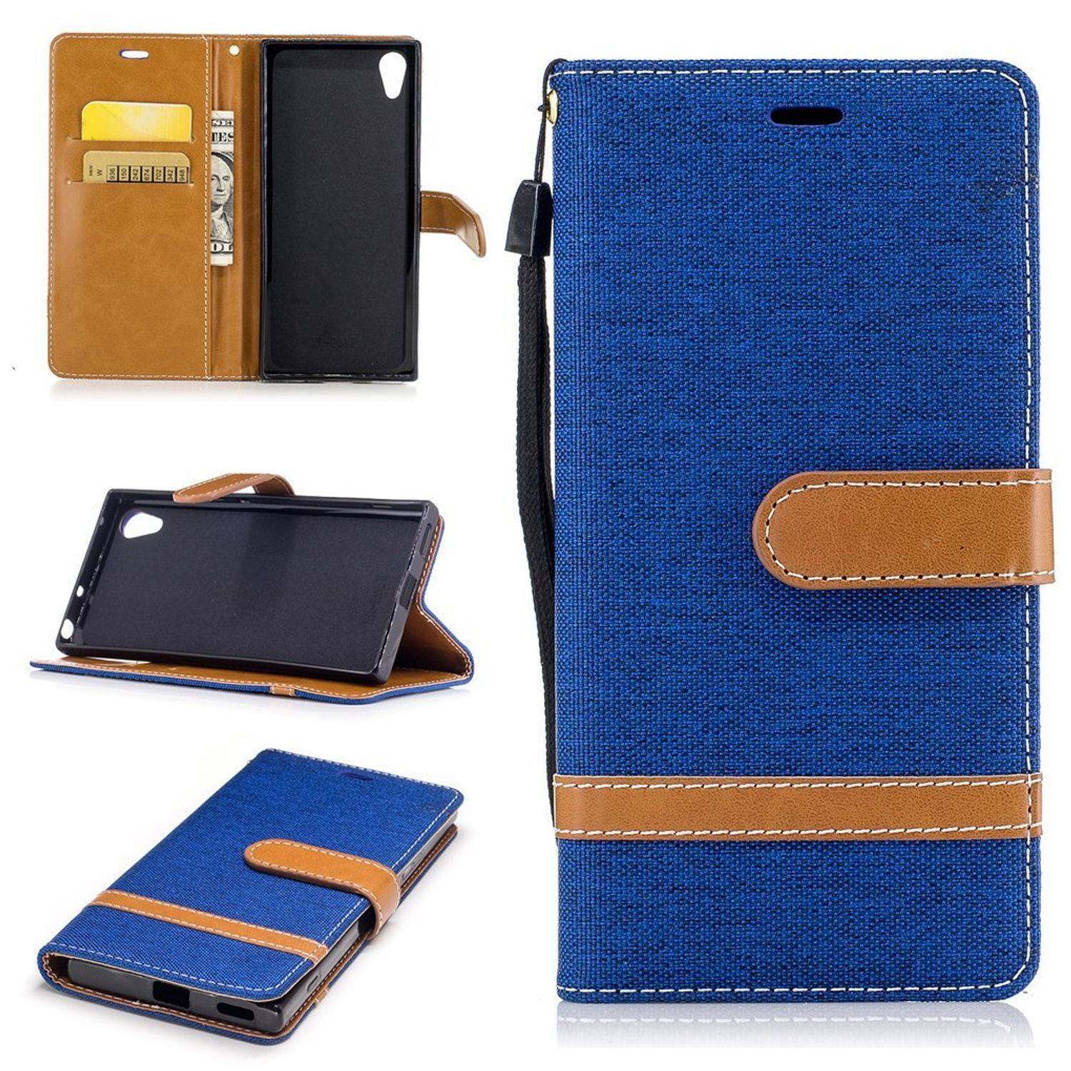 Sony Xperia XA1 Handyhülle Bookcover Blau