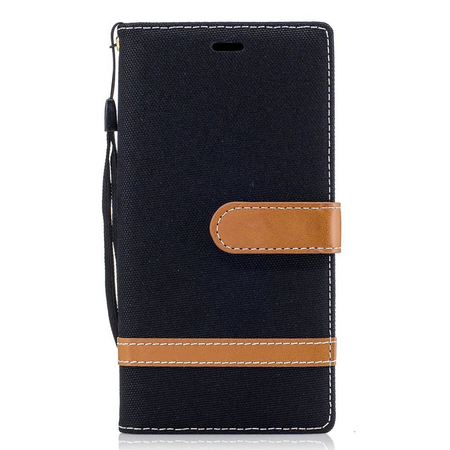 Sony Xperia XZs Handyhülle Bookcover Schwarz