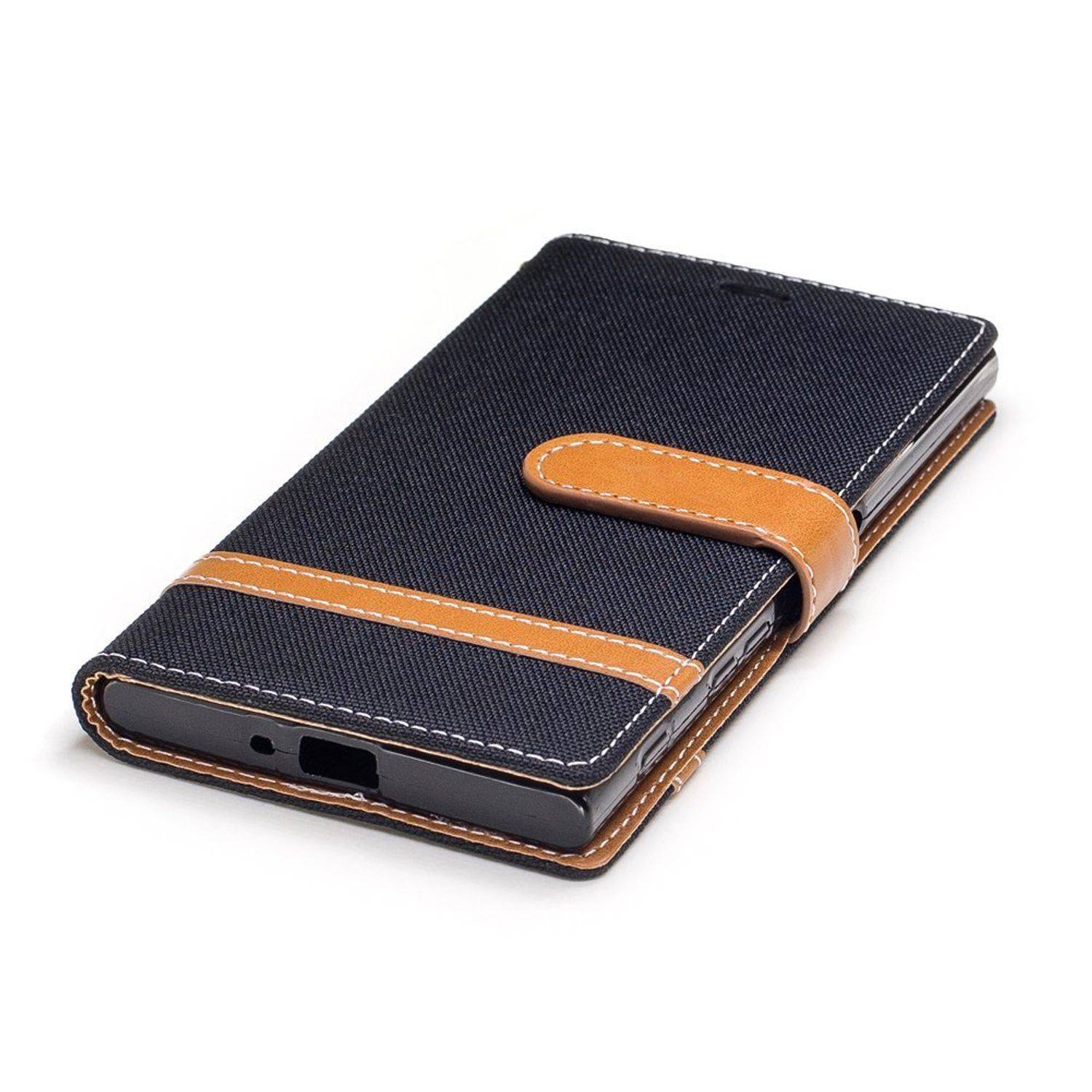 Sony Xperia XZs Handyhülle Bookcover Schwarz