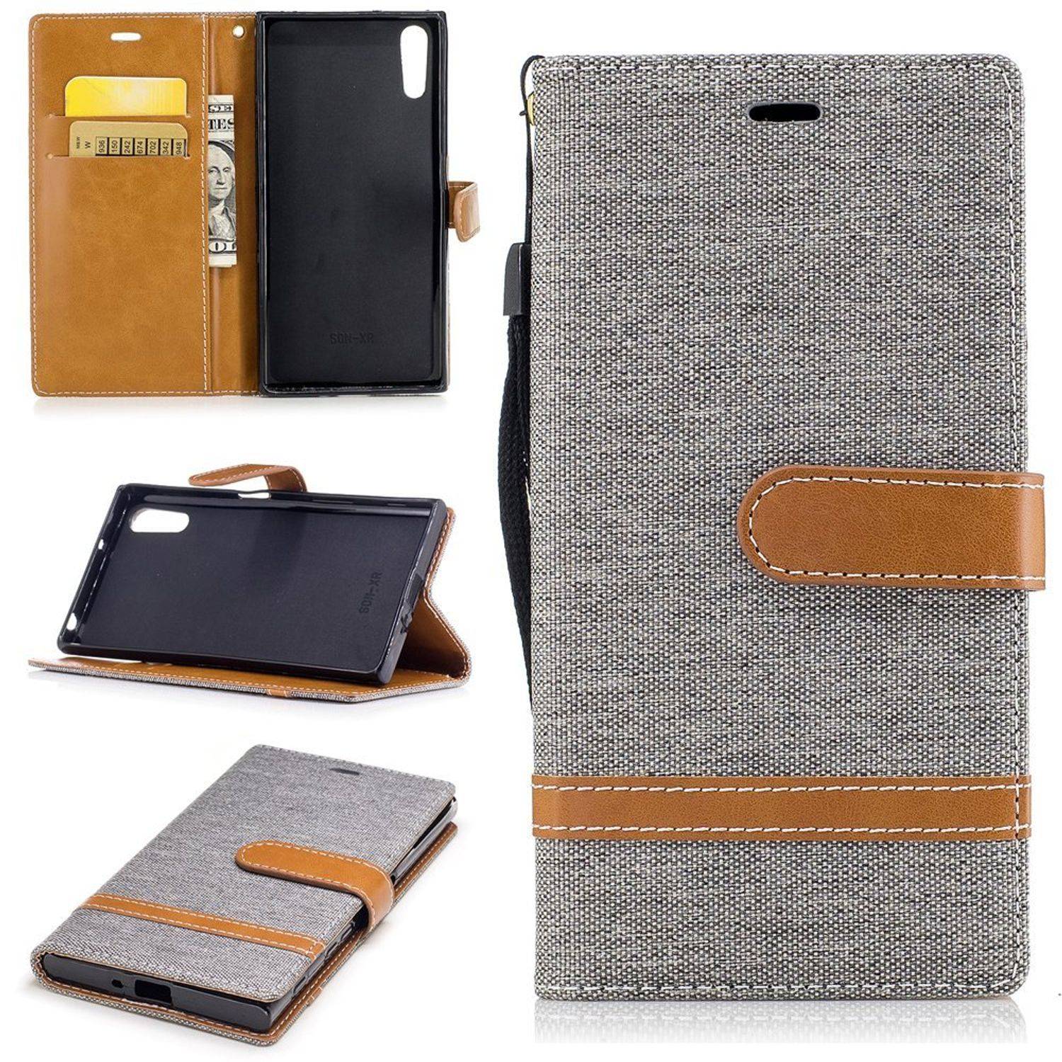 Sony Xperia XZs Handyhülle Bookcover Grau