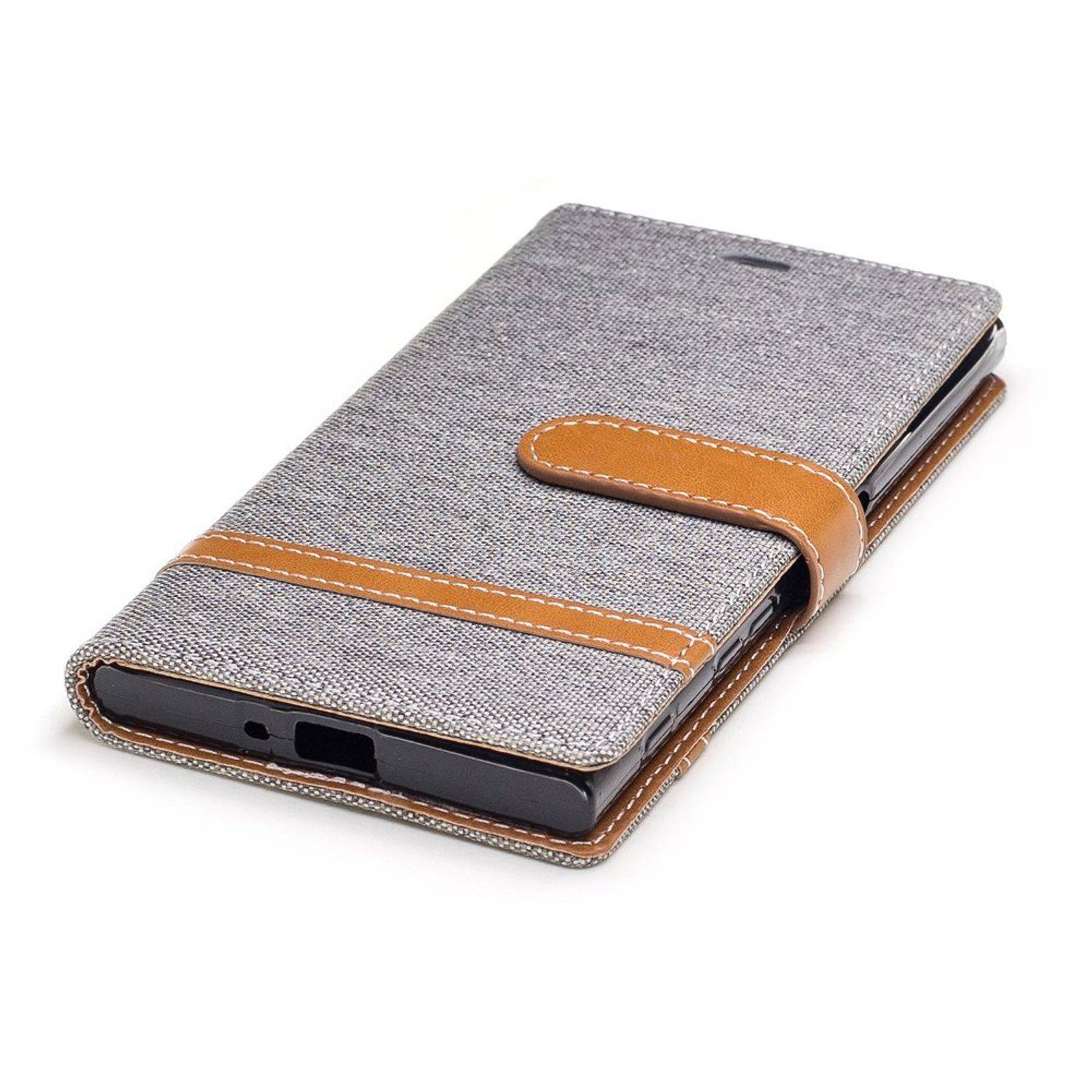 Sony Xperia XZs Handyhülle Bookcover Grau