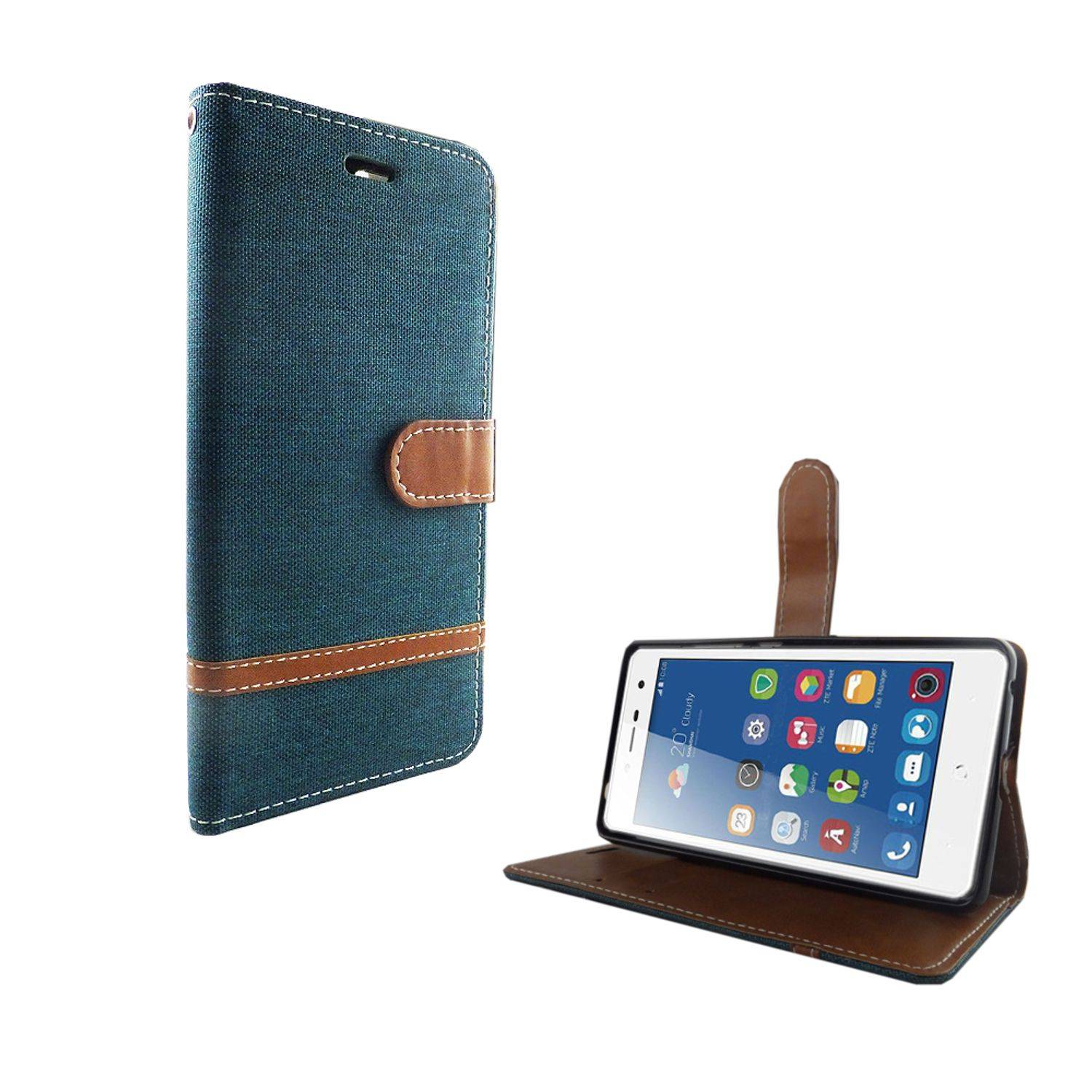 ZTE Blade L7 Handyhülle Bookcover Grün