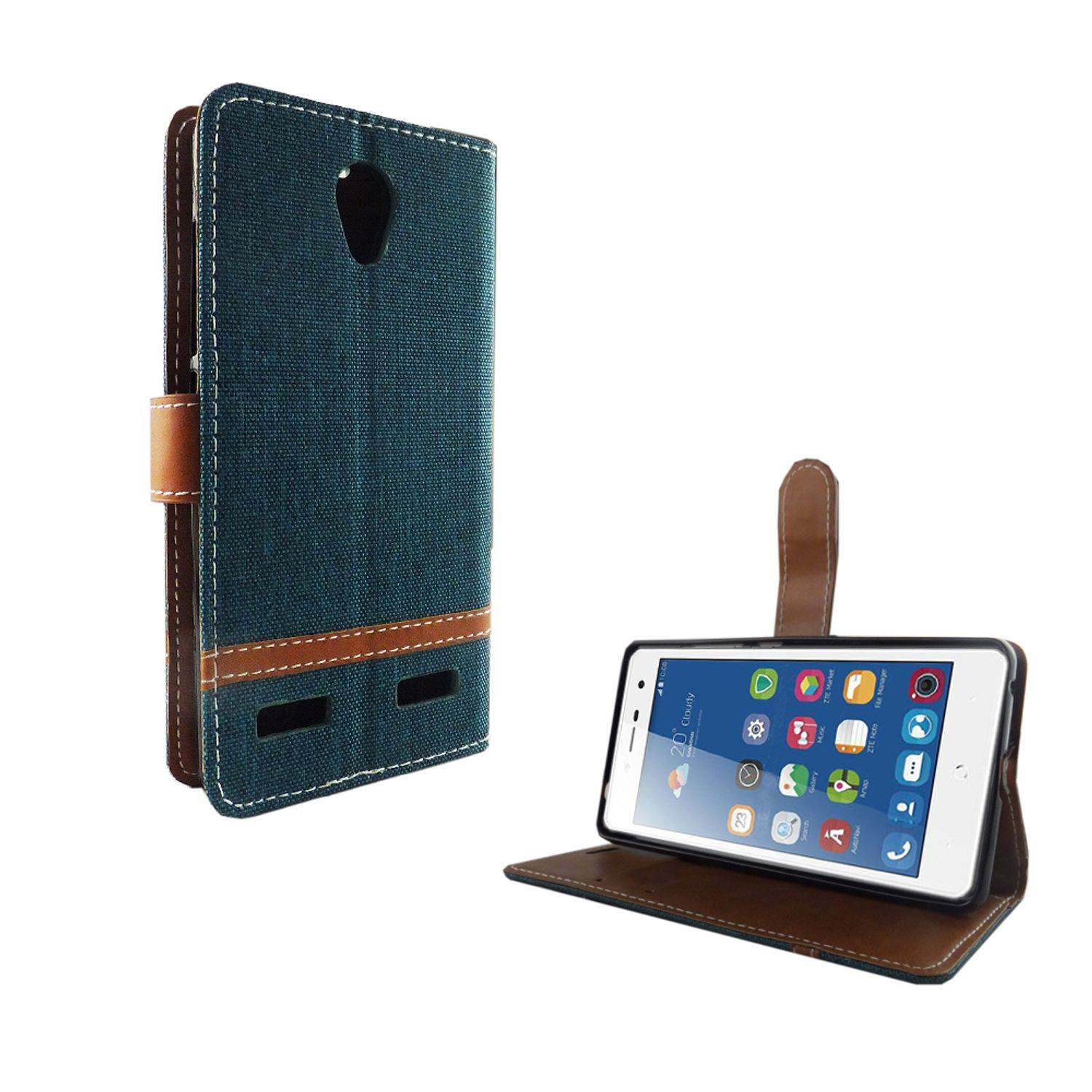 ZTE Blade L7 Handyhülle Bookcover Grün