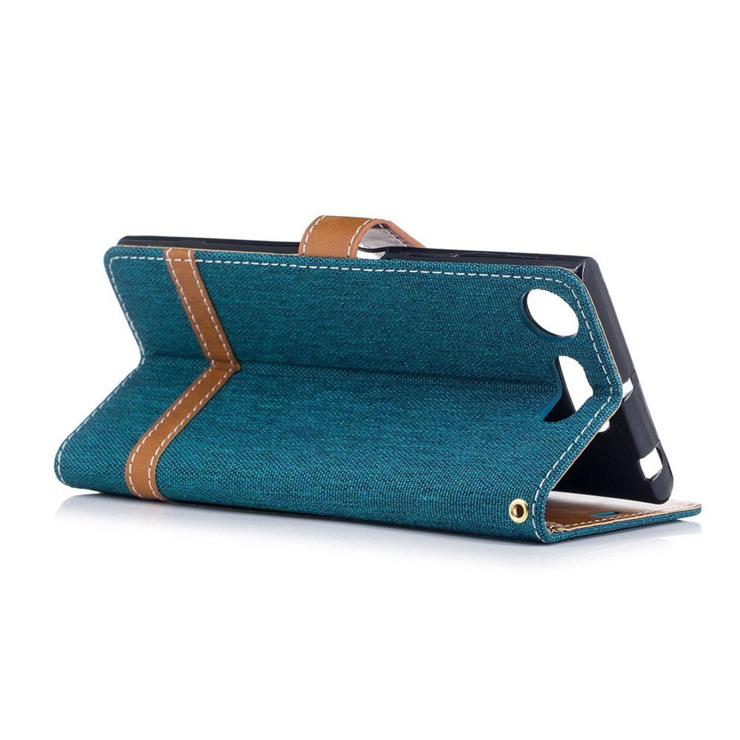 Sony Xperia XZ1 Handyhülle Bookcover Grün