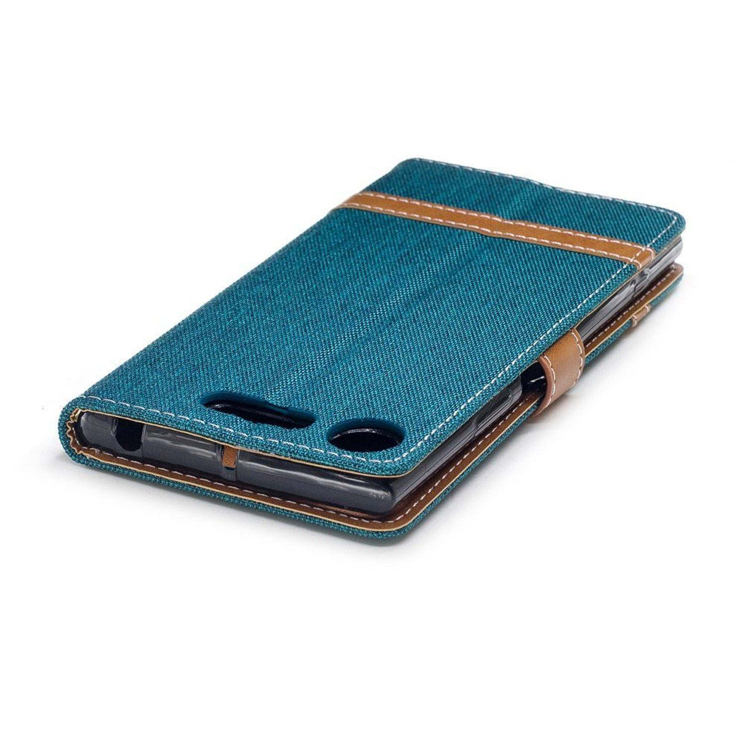 Sony Xperia XZ1 Handyhülle Bookcover Grün