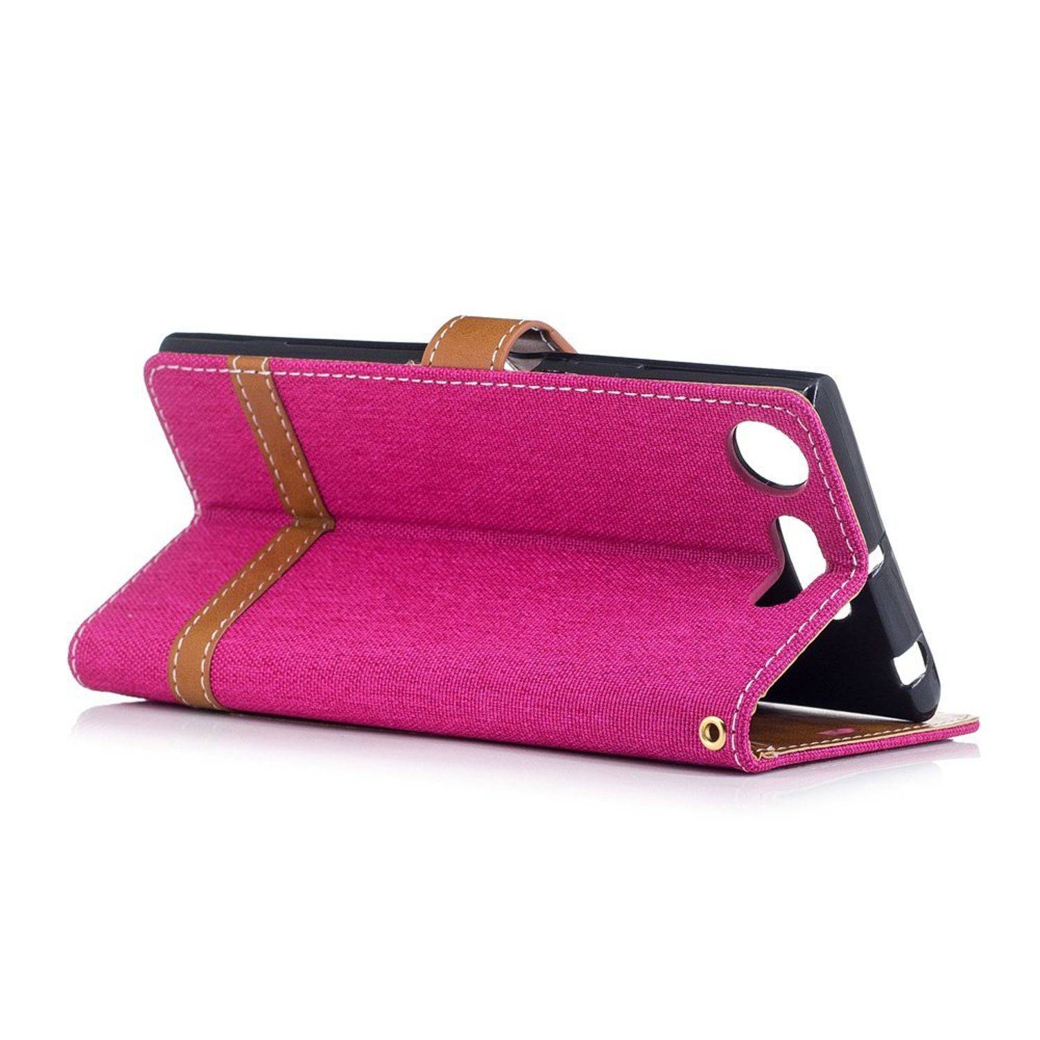 Sony Xperia XZ1 Handyhülle Bookcover Rosa