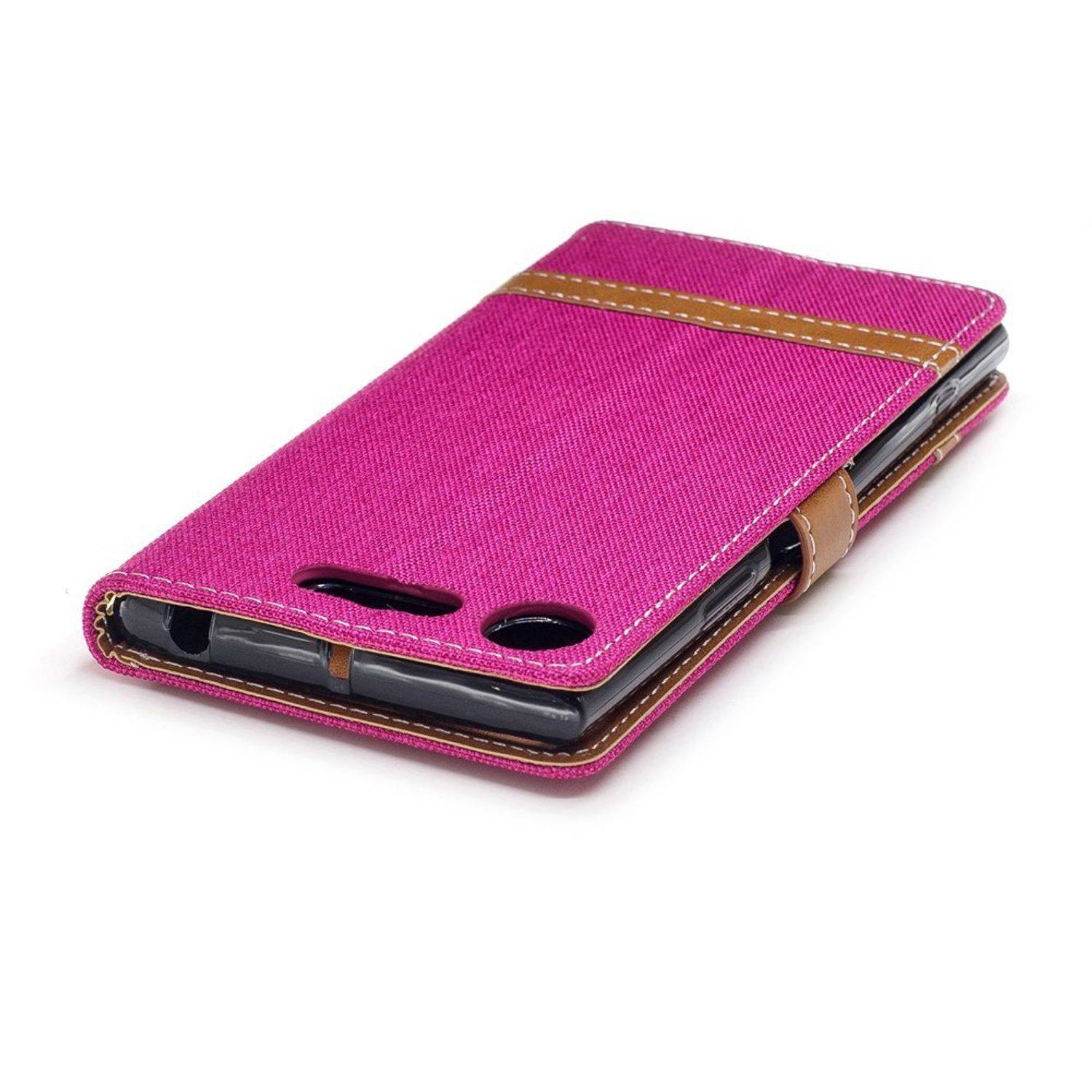 Sony Xperia XZ1 Handyhülle Bookcover Rosa