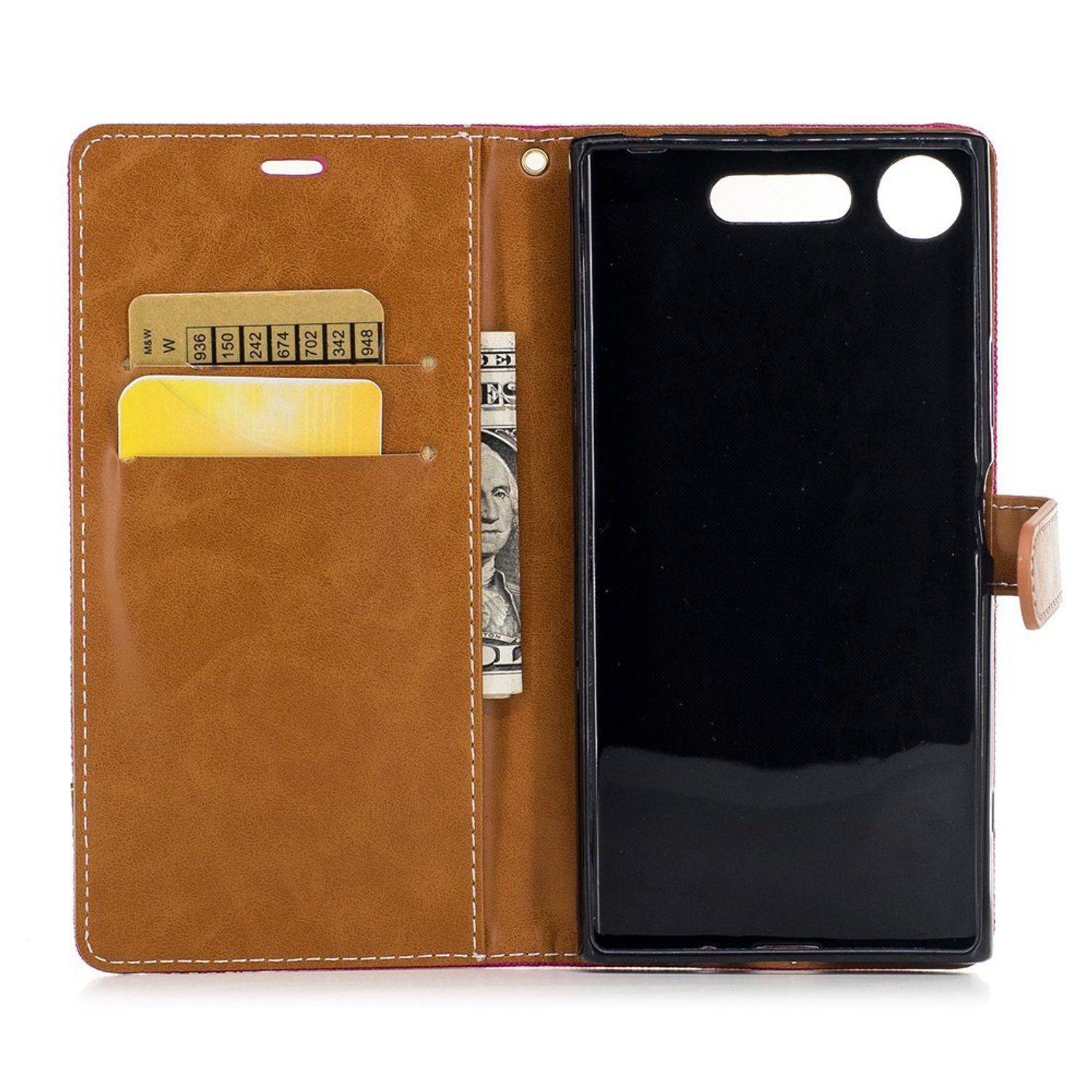 Sony Xperia XZ1 Handyhülle Bookcover Rosa