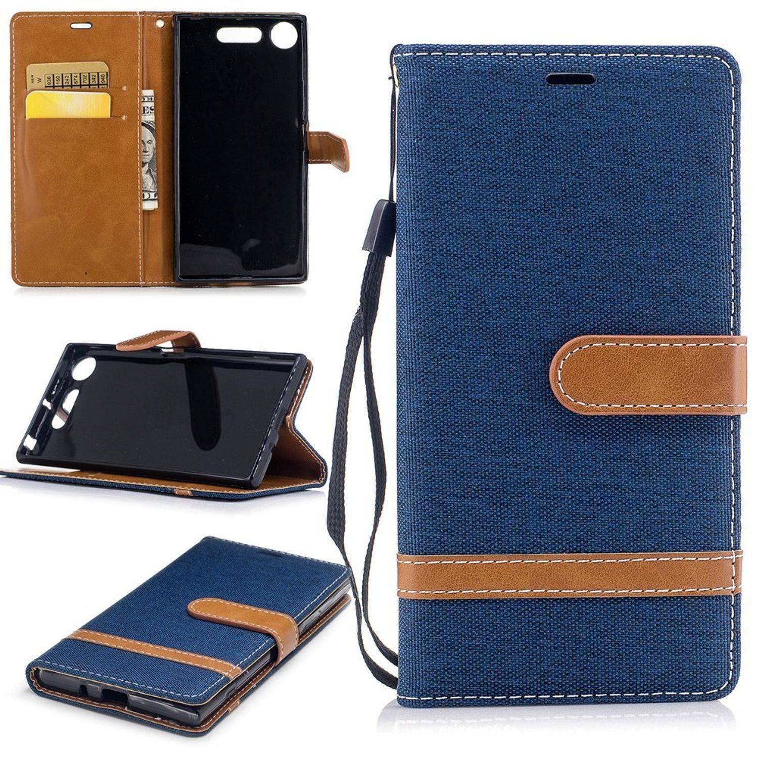 Sony Xperia XZ1 Handyhülle Bookcover Blau