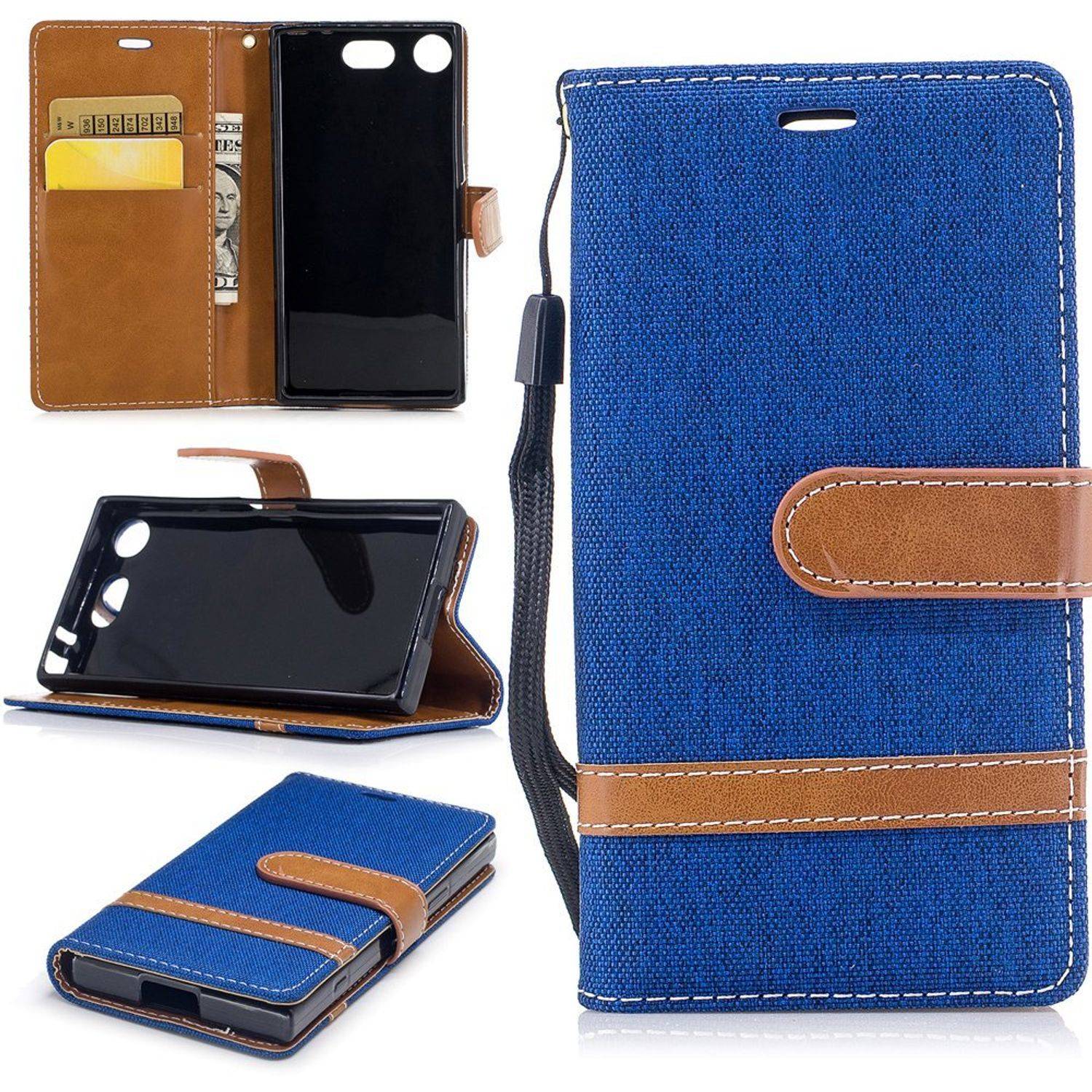 Sony Xperia XZ1 Handyhülle Bookcover Blau