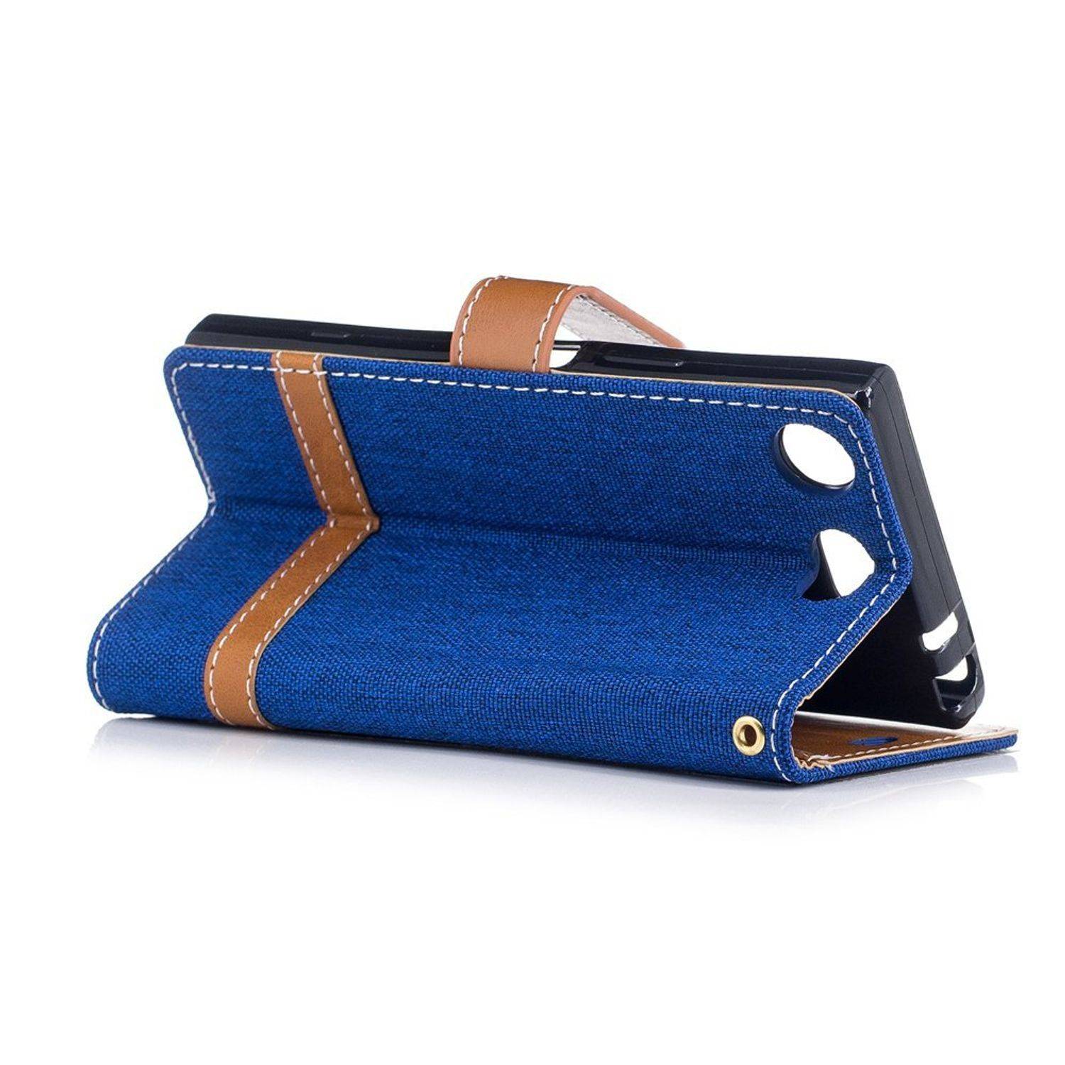 Sony Xperia XZ1 Handyhülle Bookcover Blau