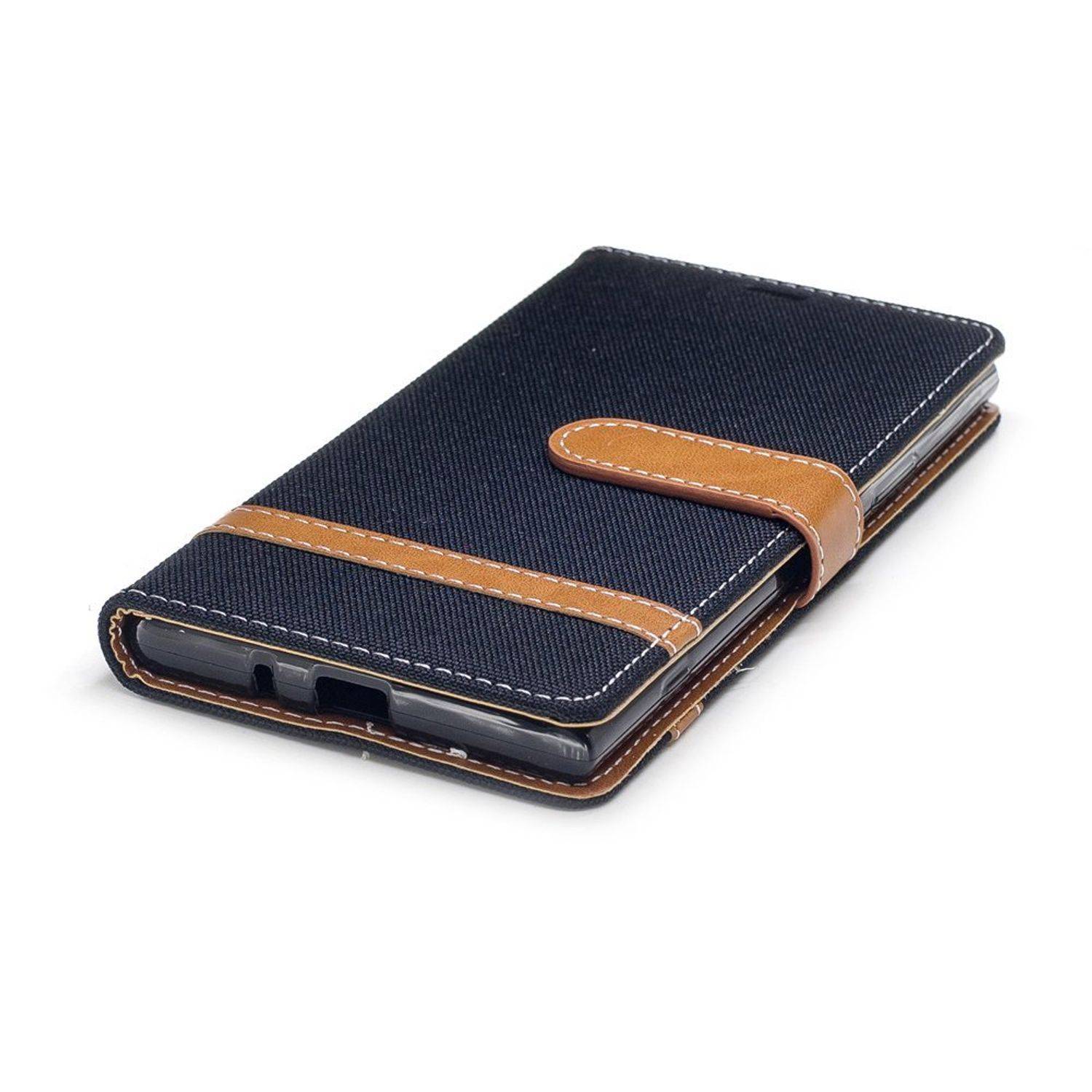 Sony Xperia XZ1 Handyhülle Bookcover Schwarz