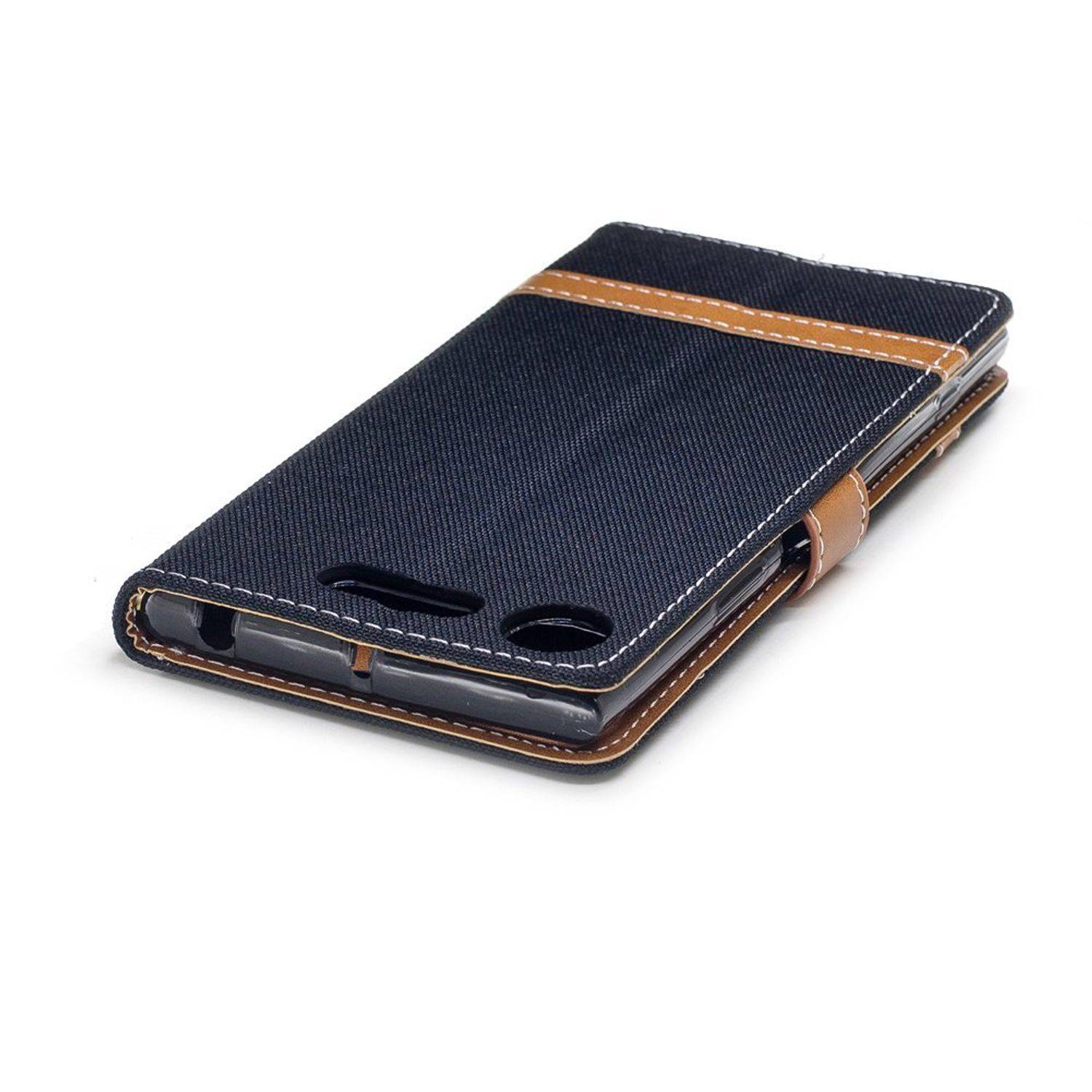 Sony Xperia XZ1 Handyhülle Bookcover Schwarz