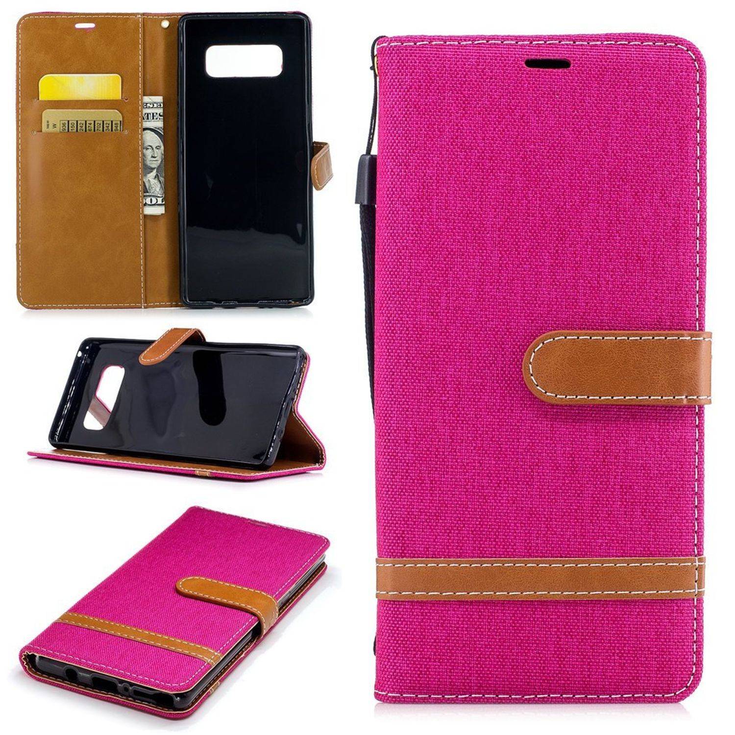 Samsung Galaxy Note 8 Handyhülle Bookcover Rosa