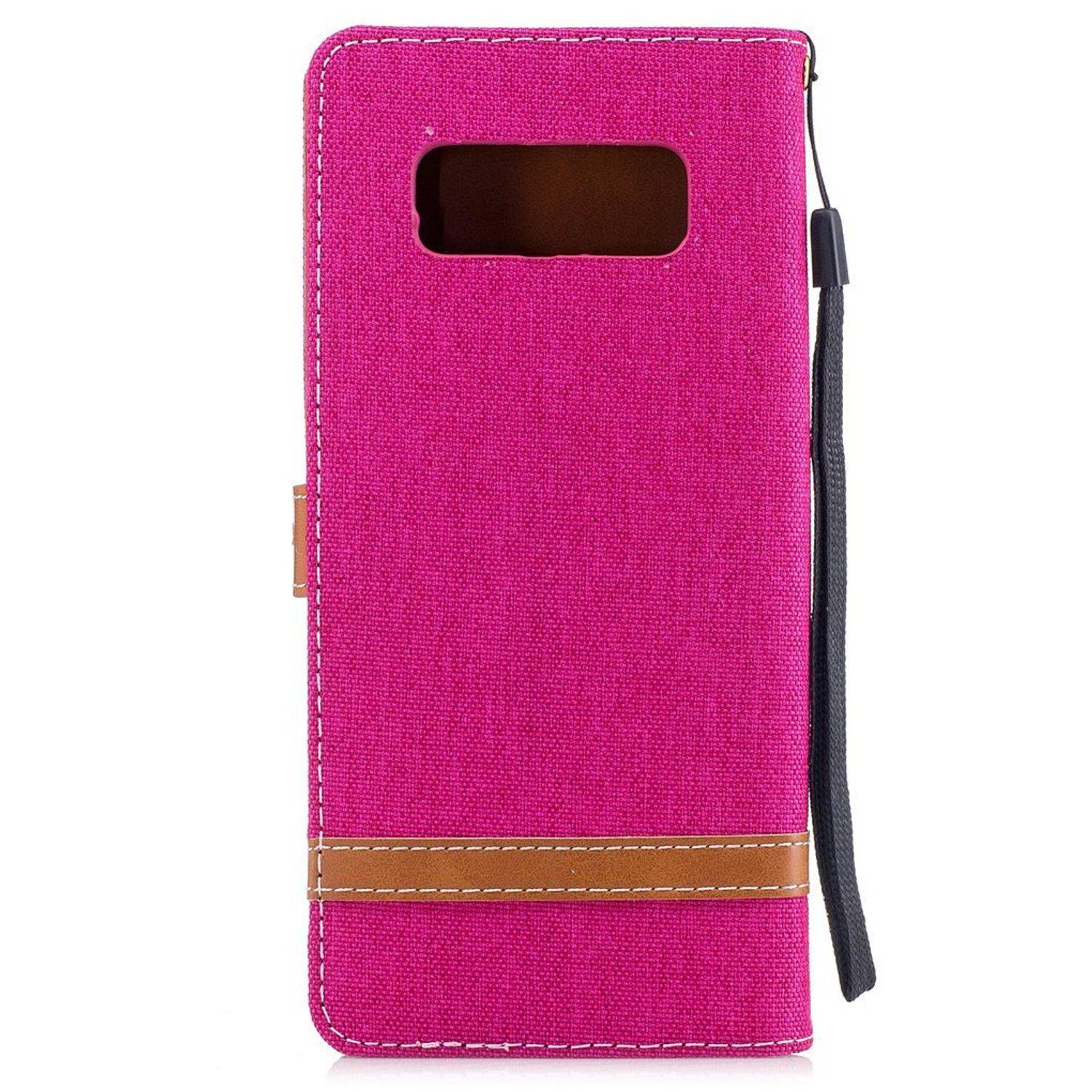 Samsung Galaxy Note 8 Handyhülle Bookcover Rosa