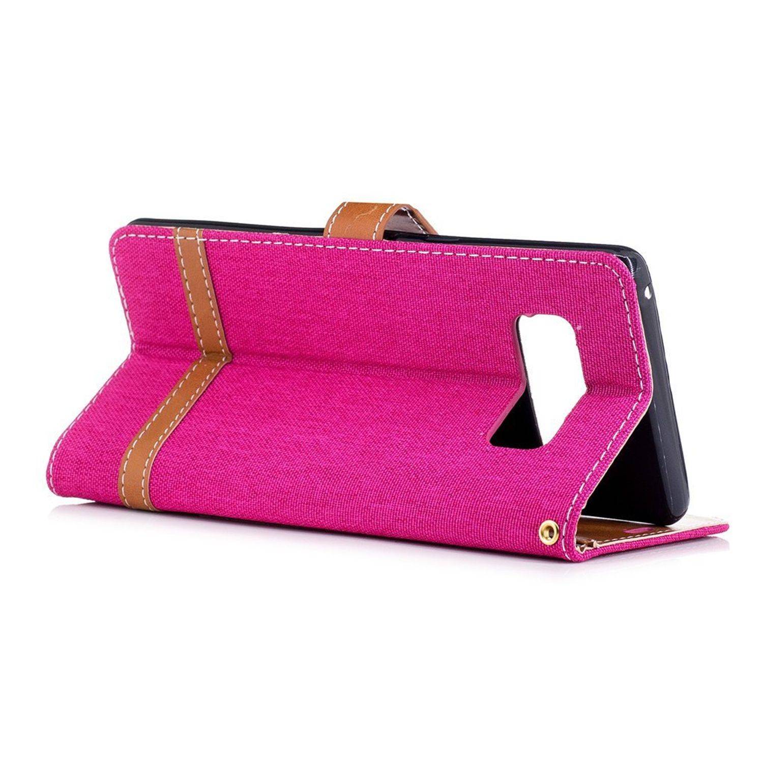 Samsung Galaxy Note 8 Handyhülle Bookcover Rosa