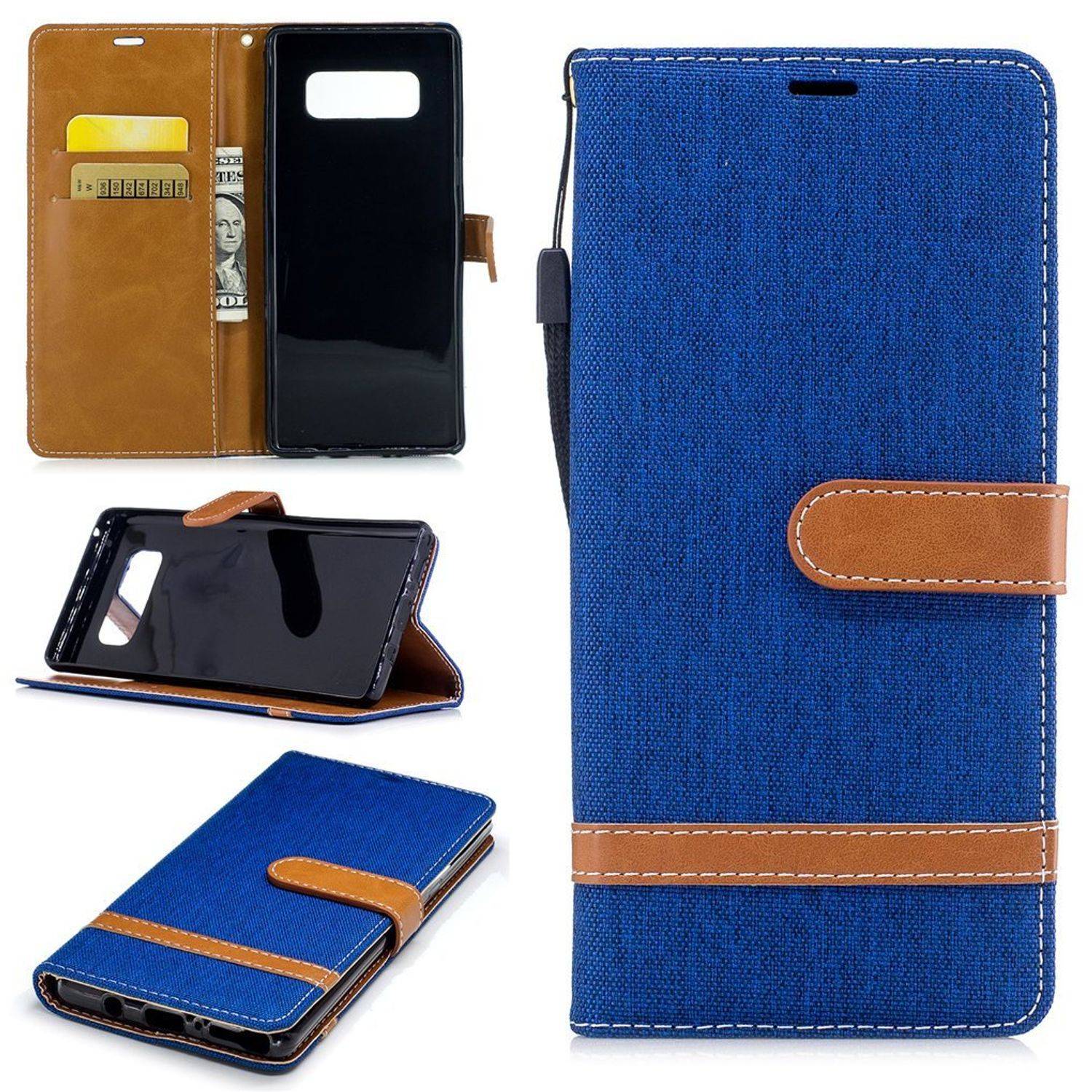 Samsung Galaxy Note 8 Handyhülle Bookcover Blau