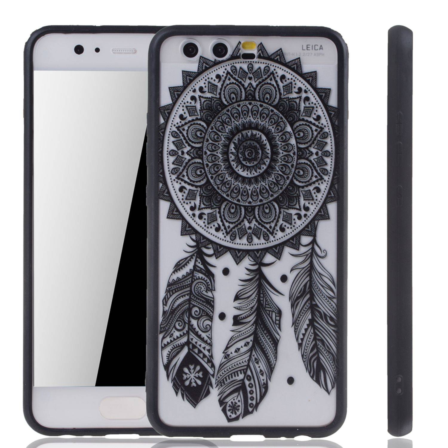 Huawei P10 Handyhülle Backcover Schwarz