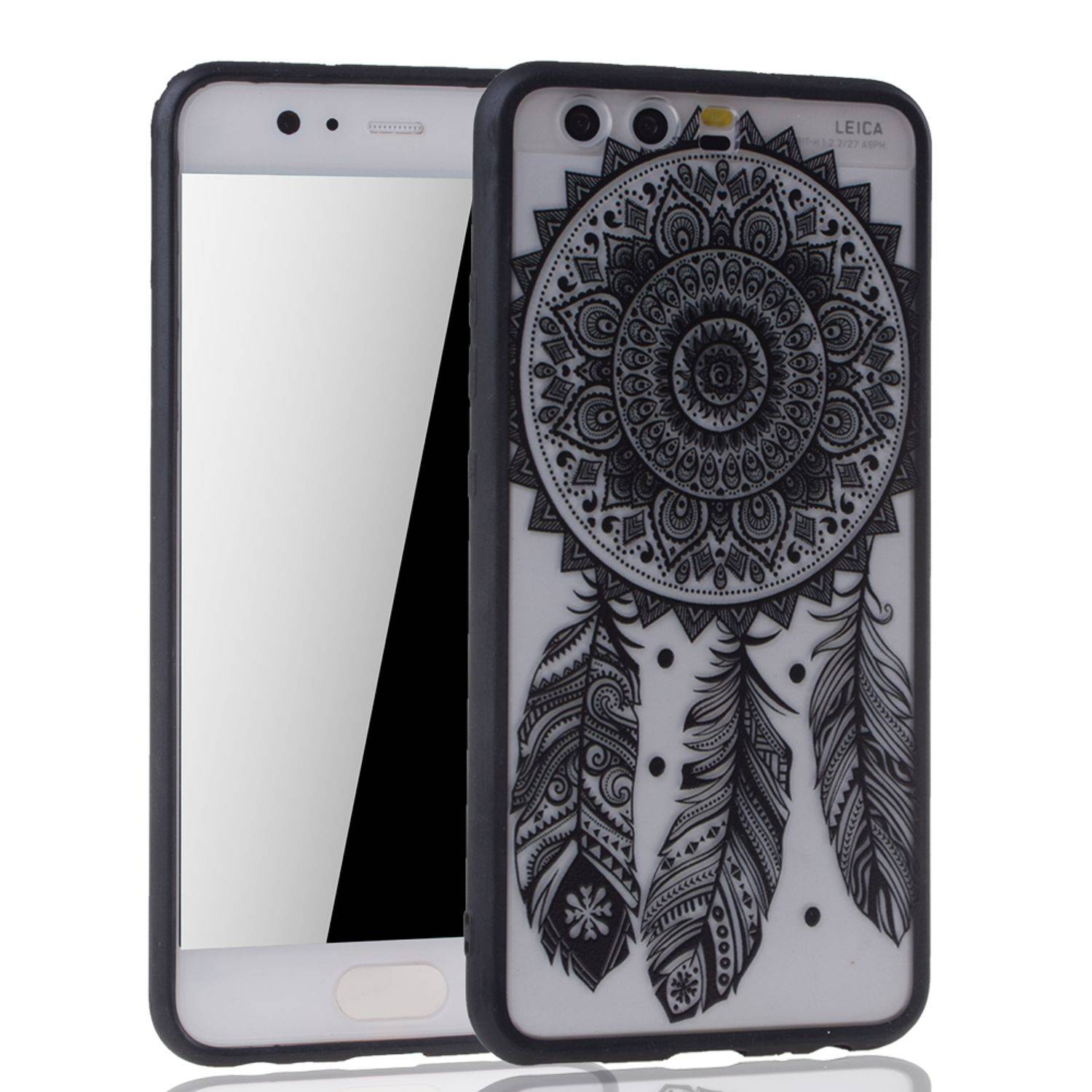 Huawei P10 Handyhülle Backcover Schwarz