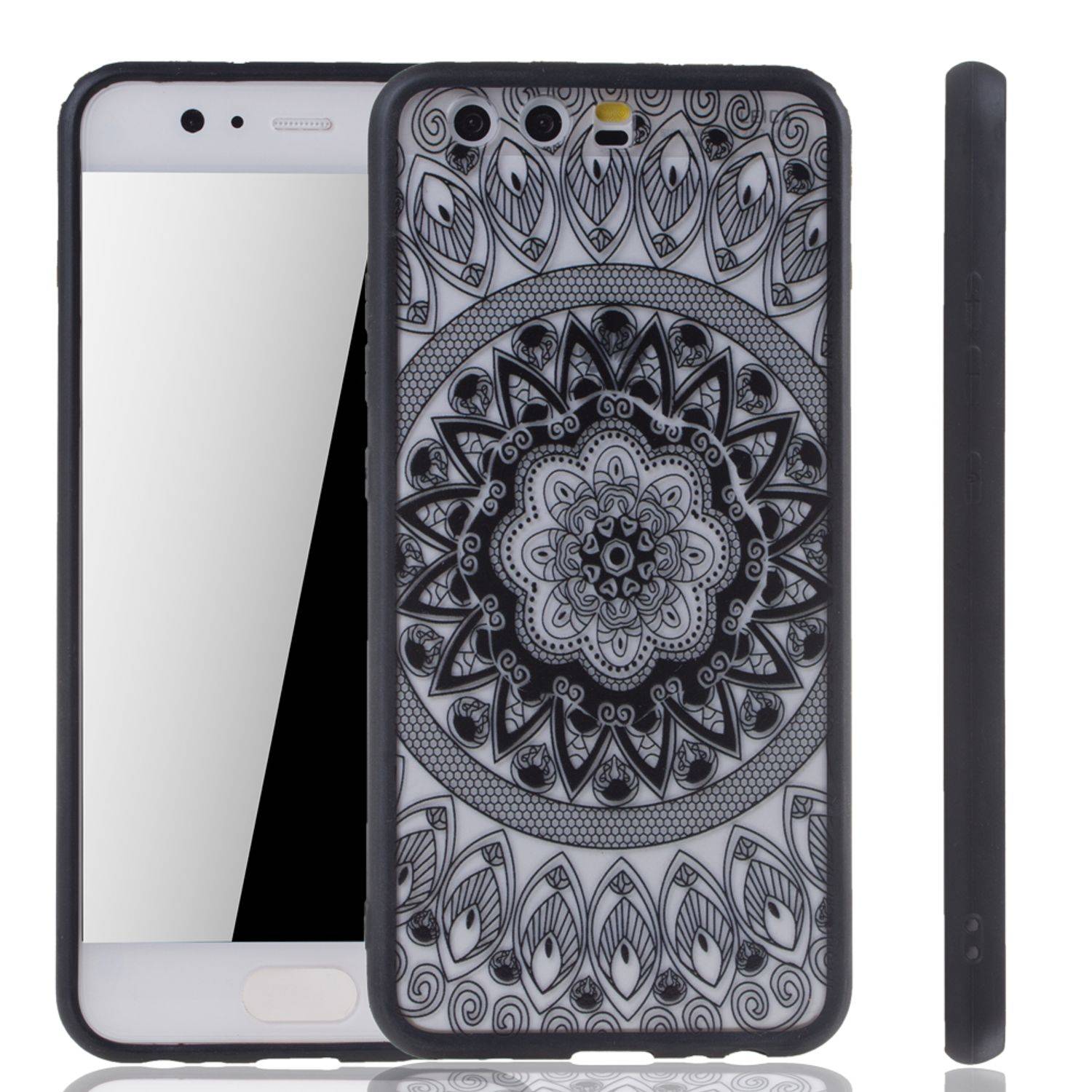 Huawei P10 Handyhülle Backcover Schwarz