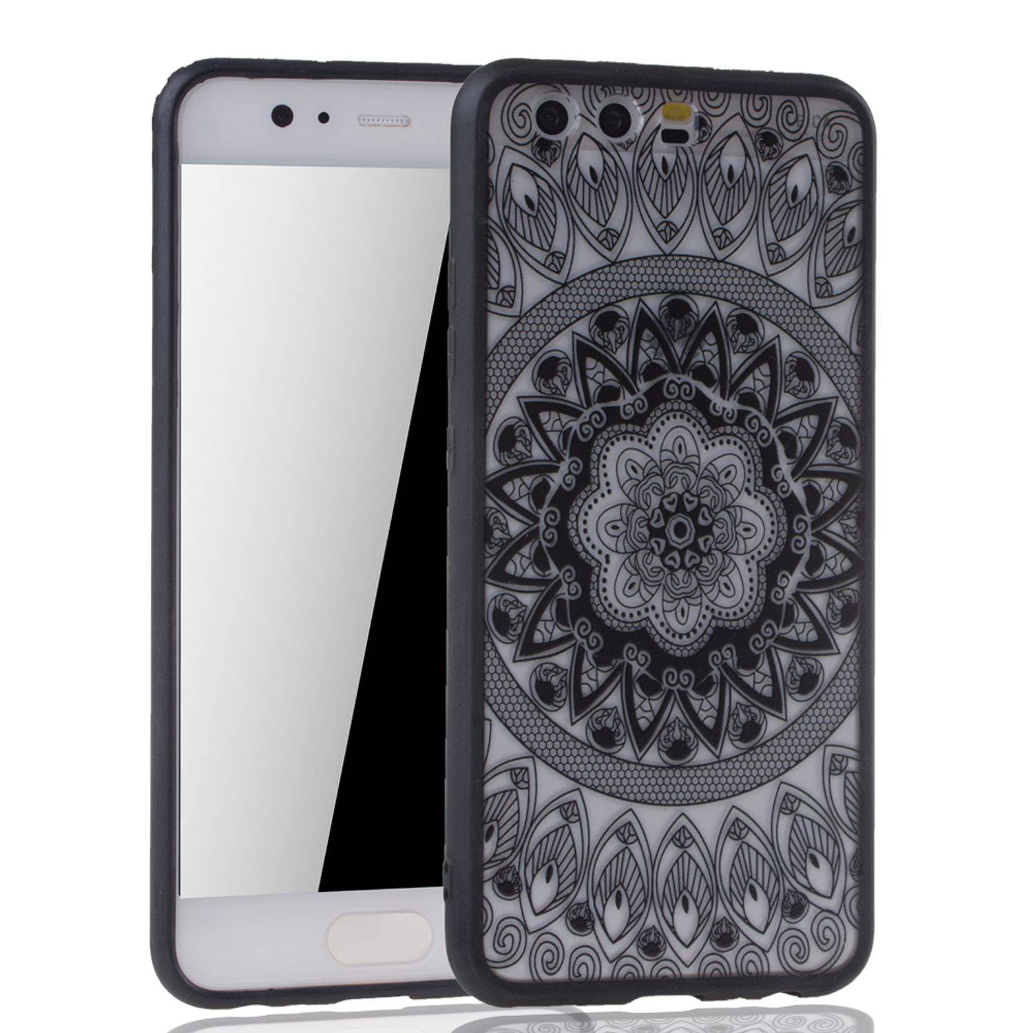 Huawei P10 Handyhülle Backcover Schwarz