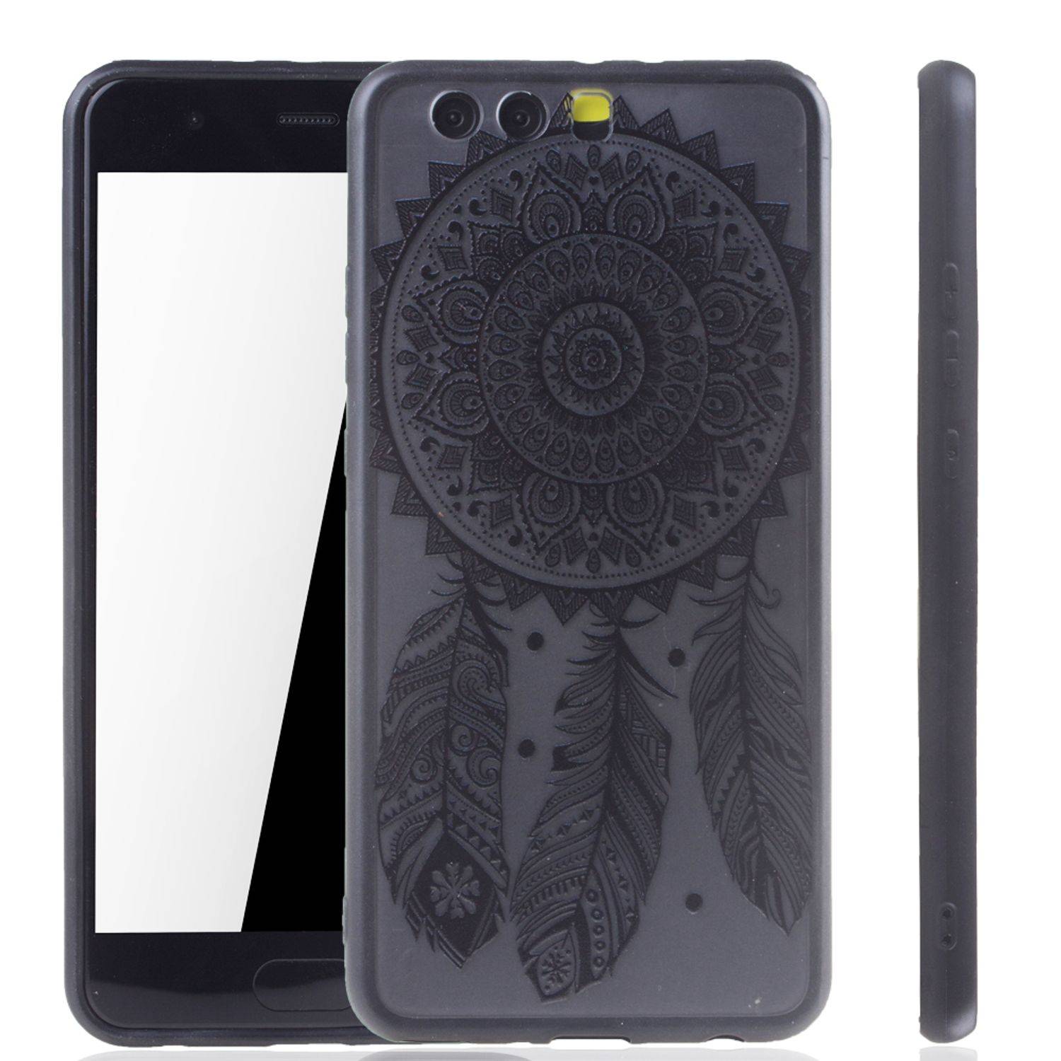 Huawei P10 Plus Handyhülle Backcover Schwarz
