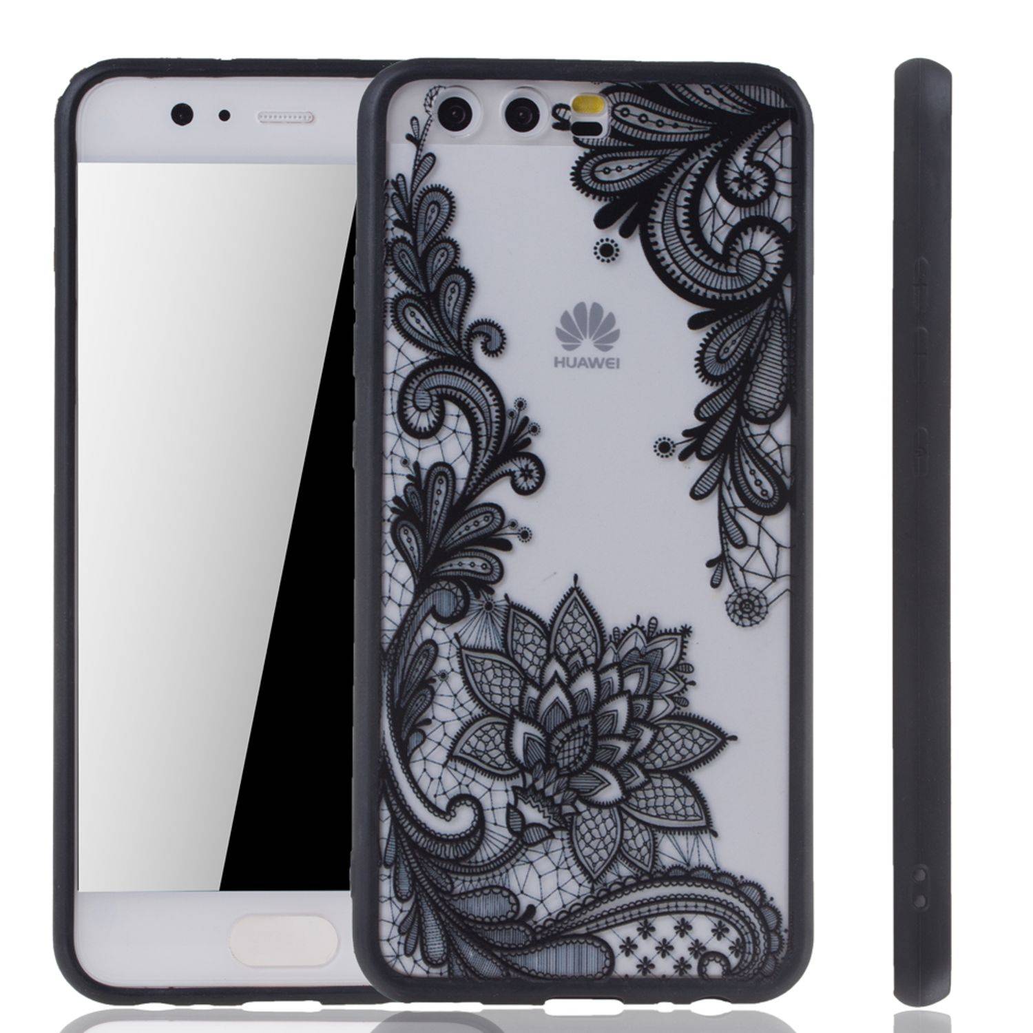 Huawei P10 Plus Handyhülle Backcover Schwarz