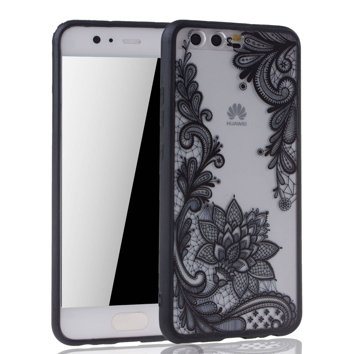 Huawei P10 Plus Handyhülle Backcover Schwarz