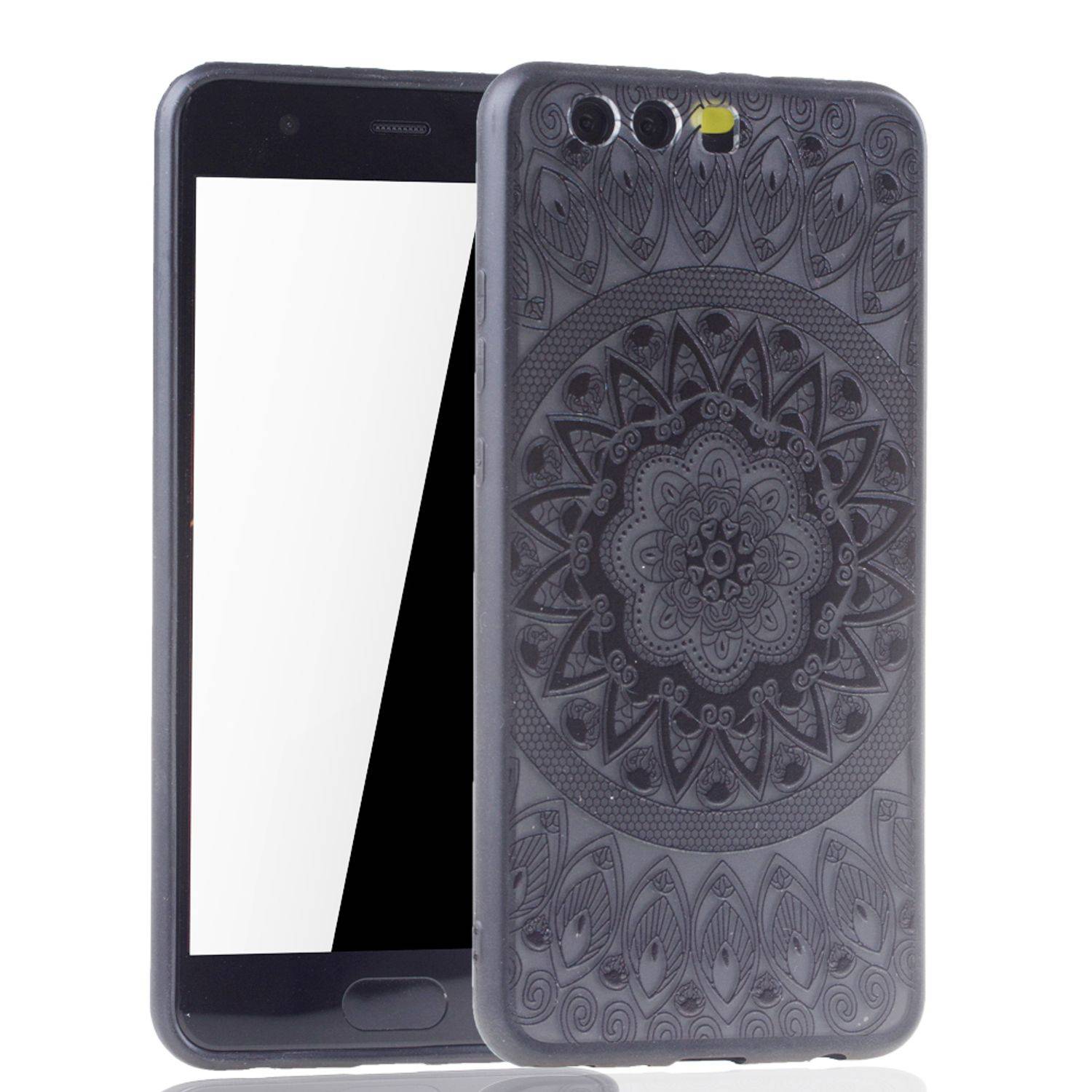 Huawei P10 Plus Handyhülle Backcover Schwarz