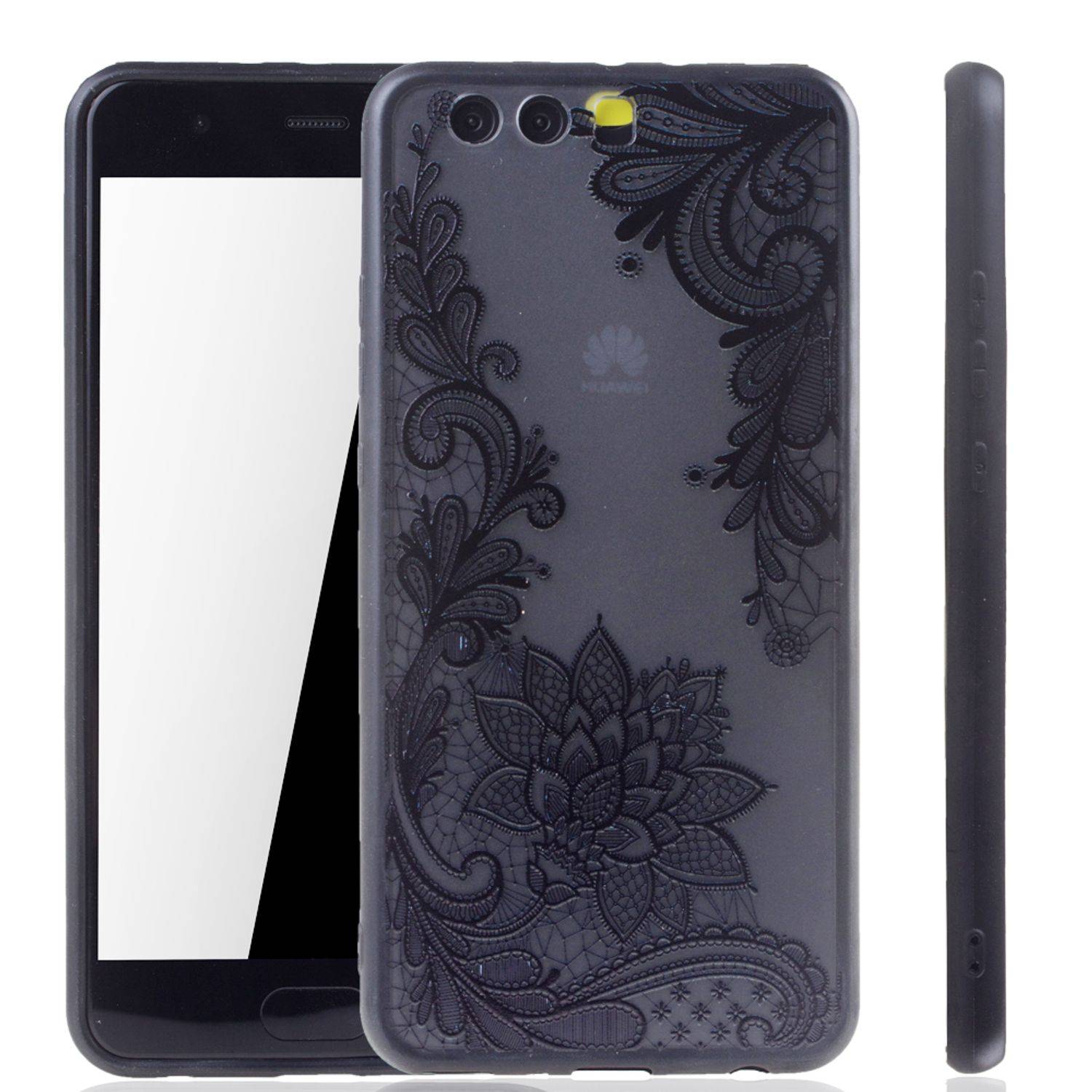 Huawei P10 Plus Handyhülle Backcover Schwarz