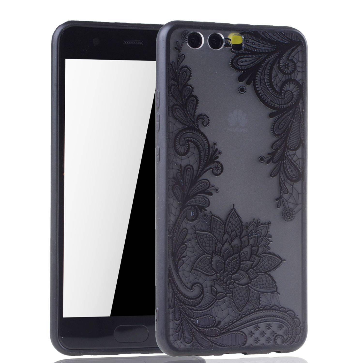 Huawei P10 Plus Handyhülle Backcover Schwarz