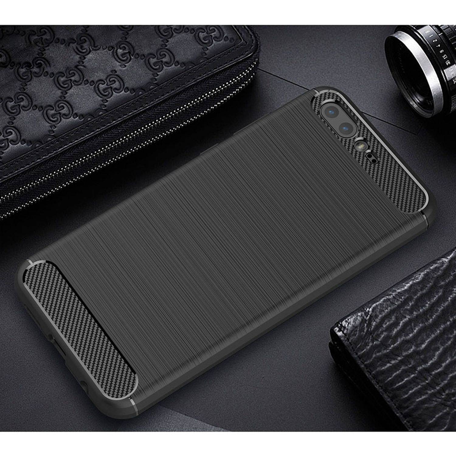 ASUS Zenfone 4 Pro ZS551KL Handyhülle Carbon Optik Backcover Schwarz
