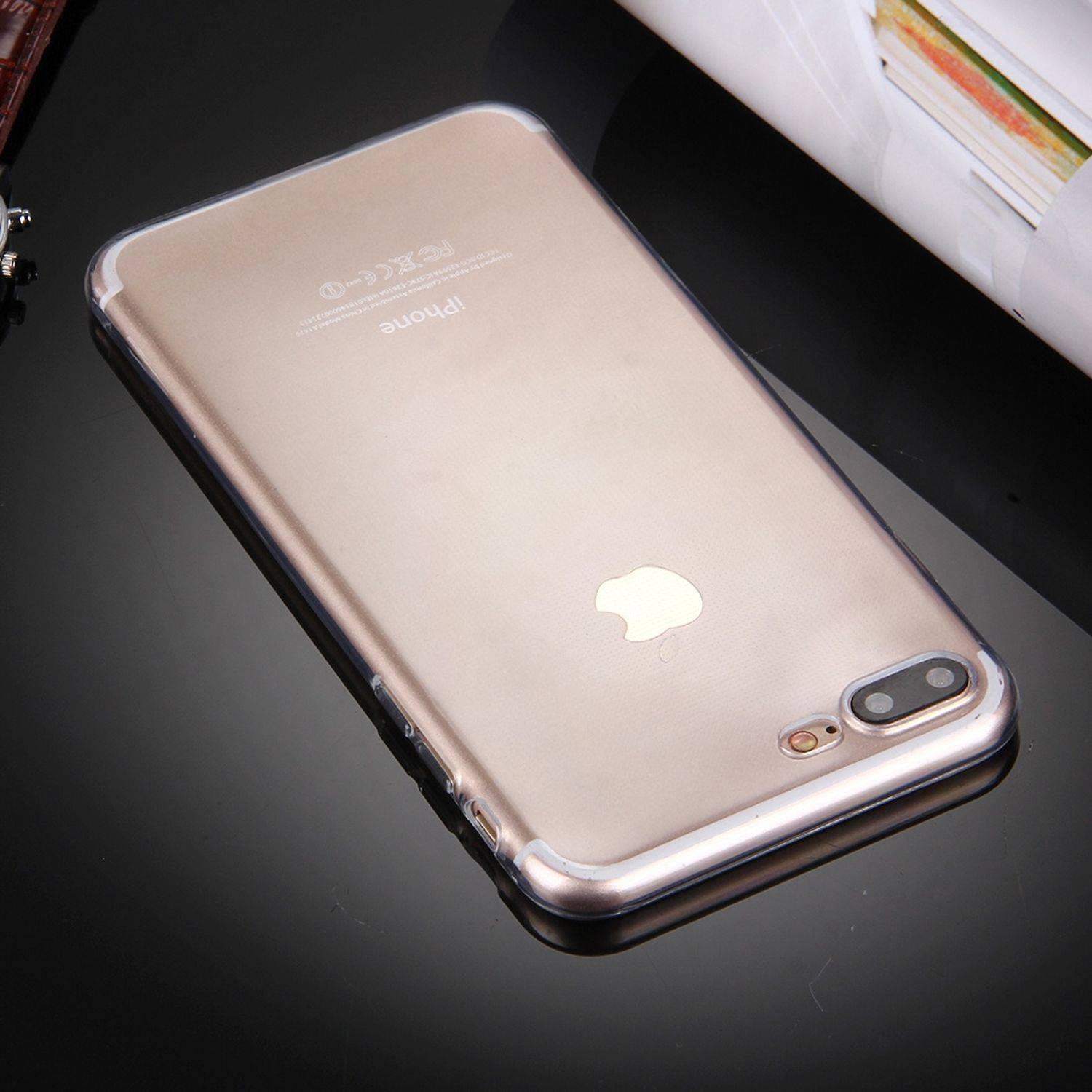 Apple iPhone 8 Plus Handyhülle Ultra Dünn Bumper Backcover Transparent