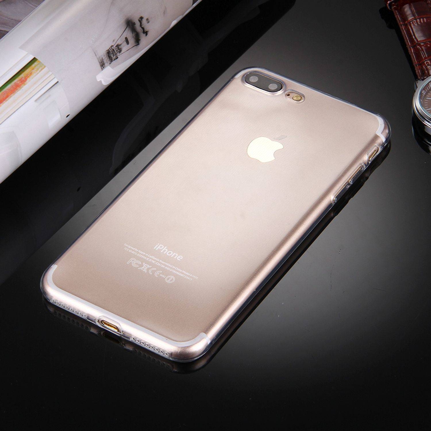 Apple iPhone 8 Plus Handyhülle Ultra Dünn Bumper Backcover Transparent
