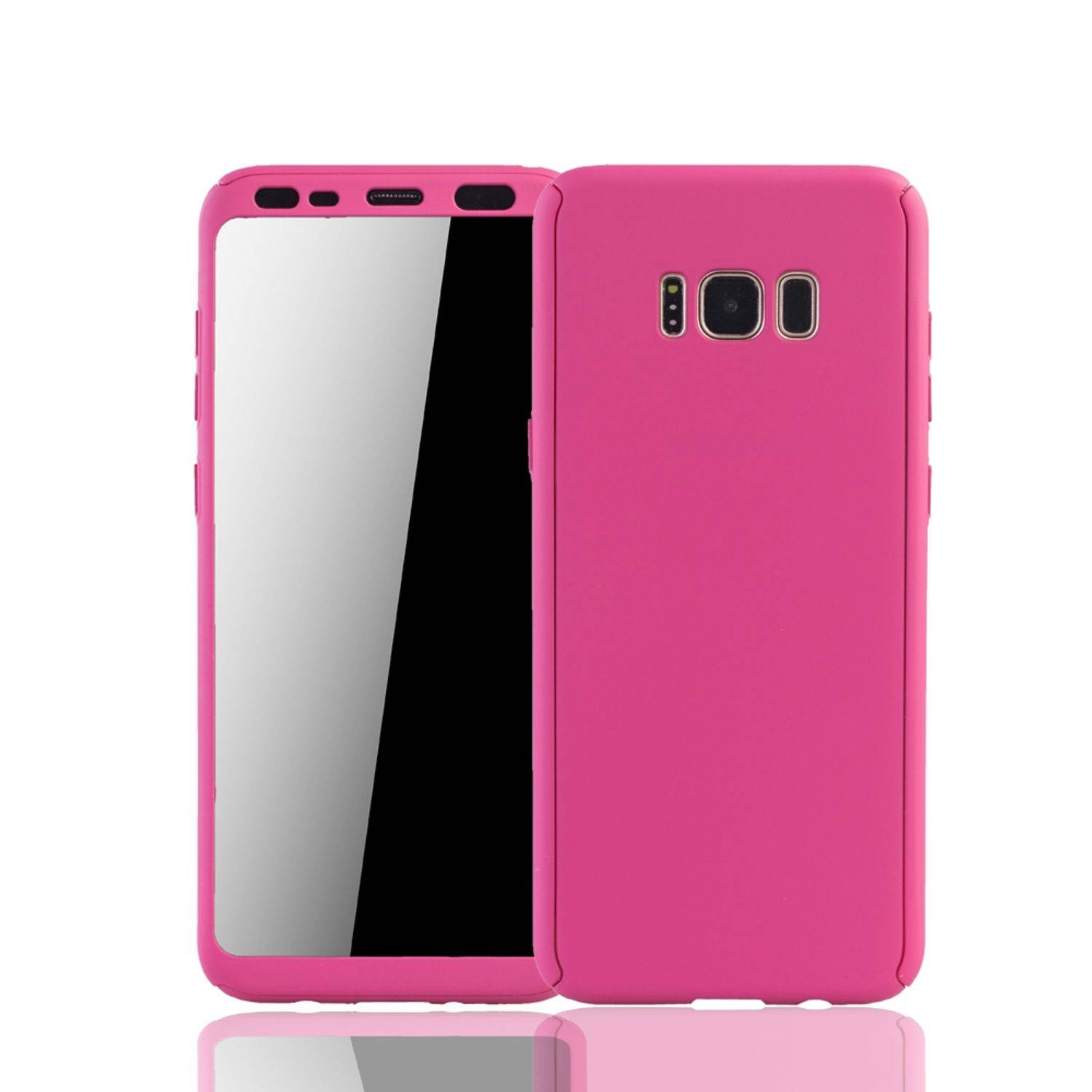 Samsung Galaxy S8 Plus Handyhülle 360 Grad Schutz Full Cover Rosa