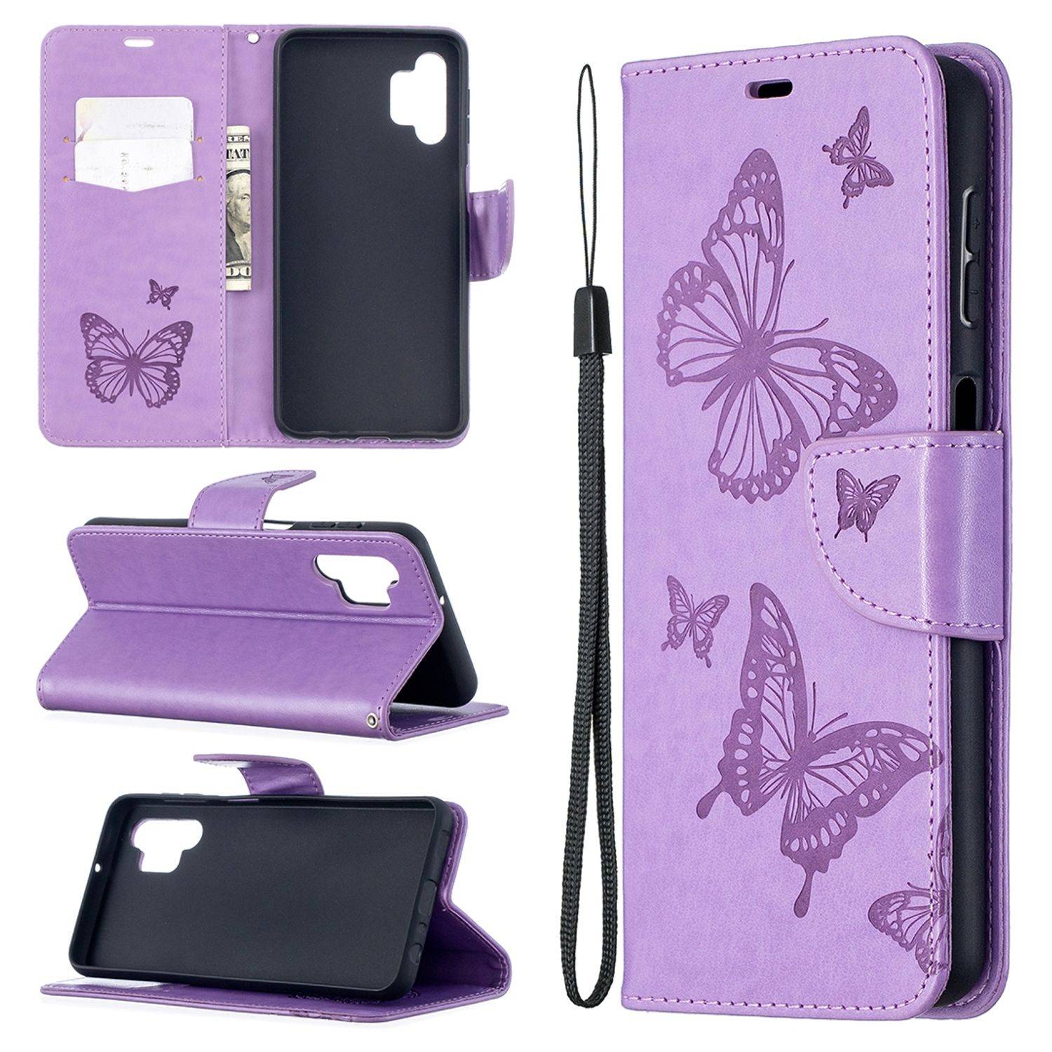 Samsung Galaxy A32 5G Handyhülle Bookcover Violett
