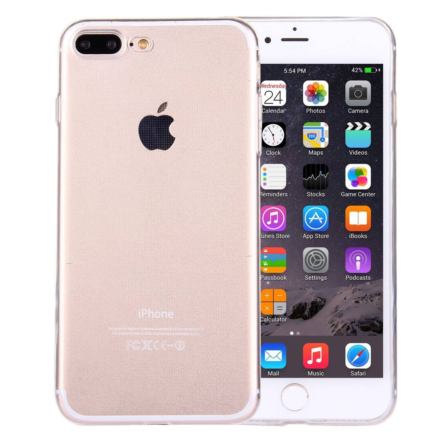 Apple iPhone 7 Plus Handyhülle Ultra Dünn Bumper Backcover Transparent