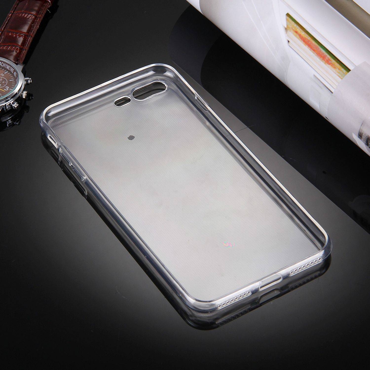 Apple iPhone 7 Plus Handyhülle Ultra Dünn Bumper Backcover Transparent